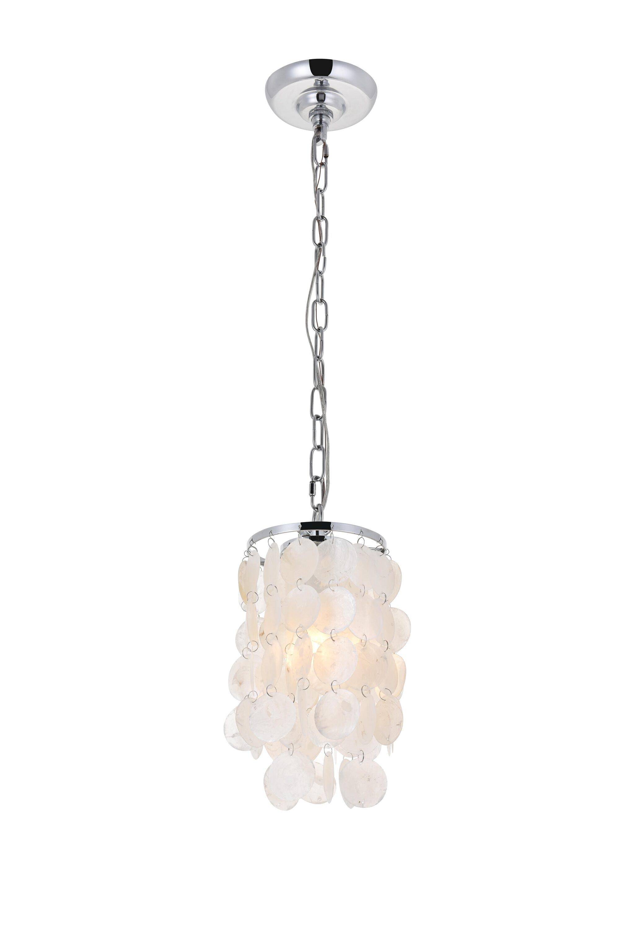 Elegant Lighting Selene 1 light Chrome Pendant