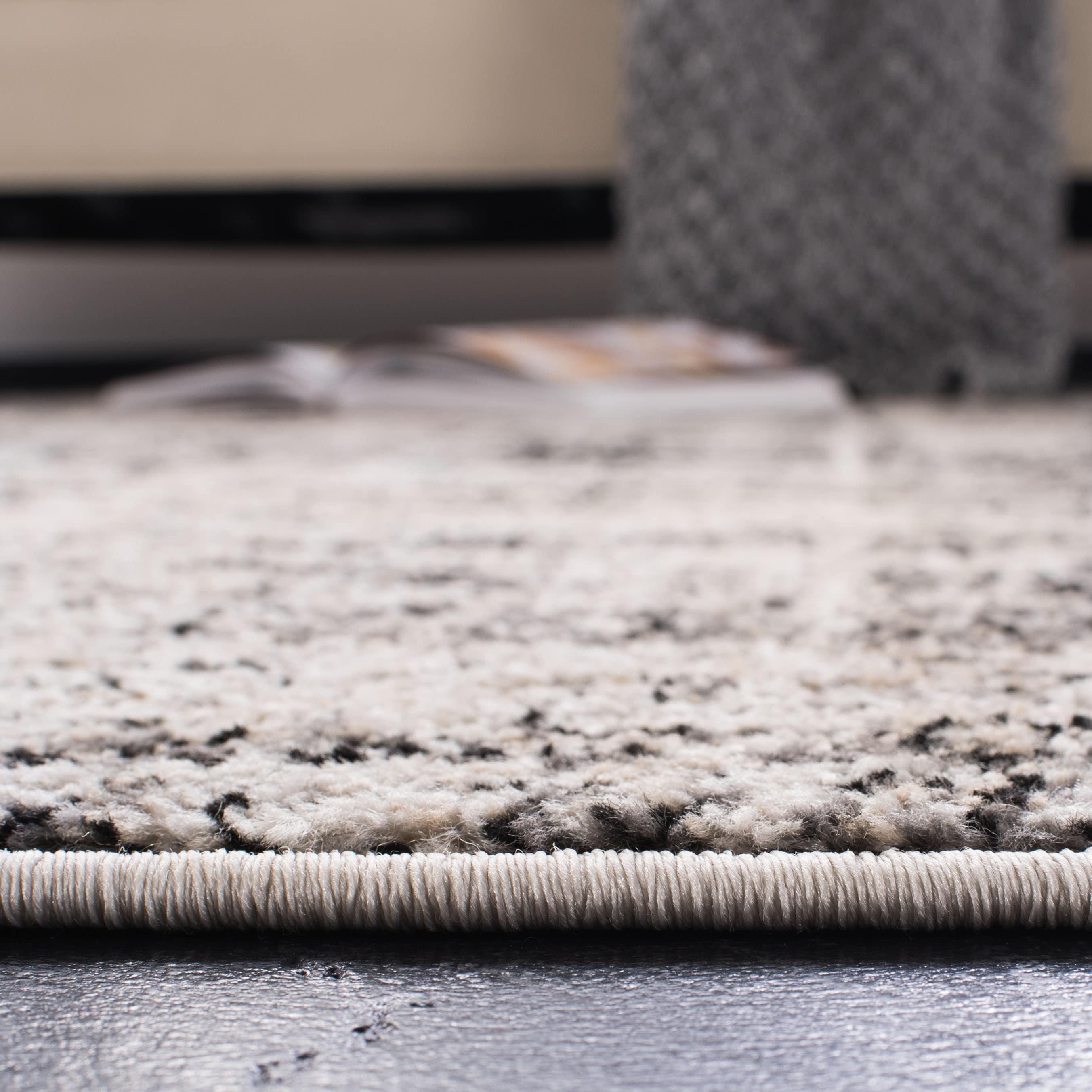 Adirondack ADR207 Machine Made Indoor Area Rug - Silver/Black - 9'x12' - Safavieh