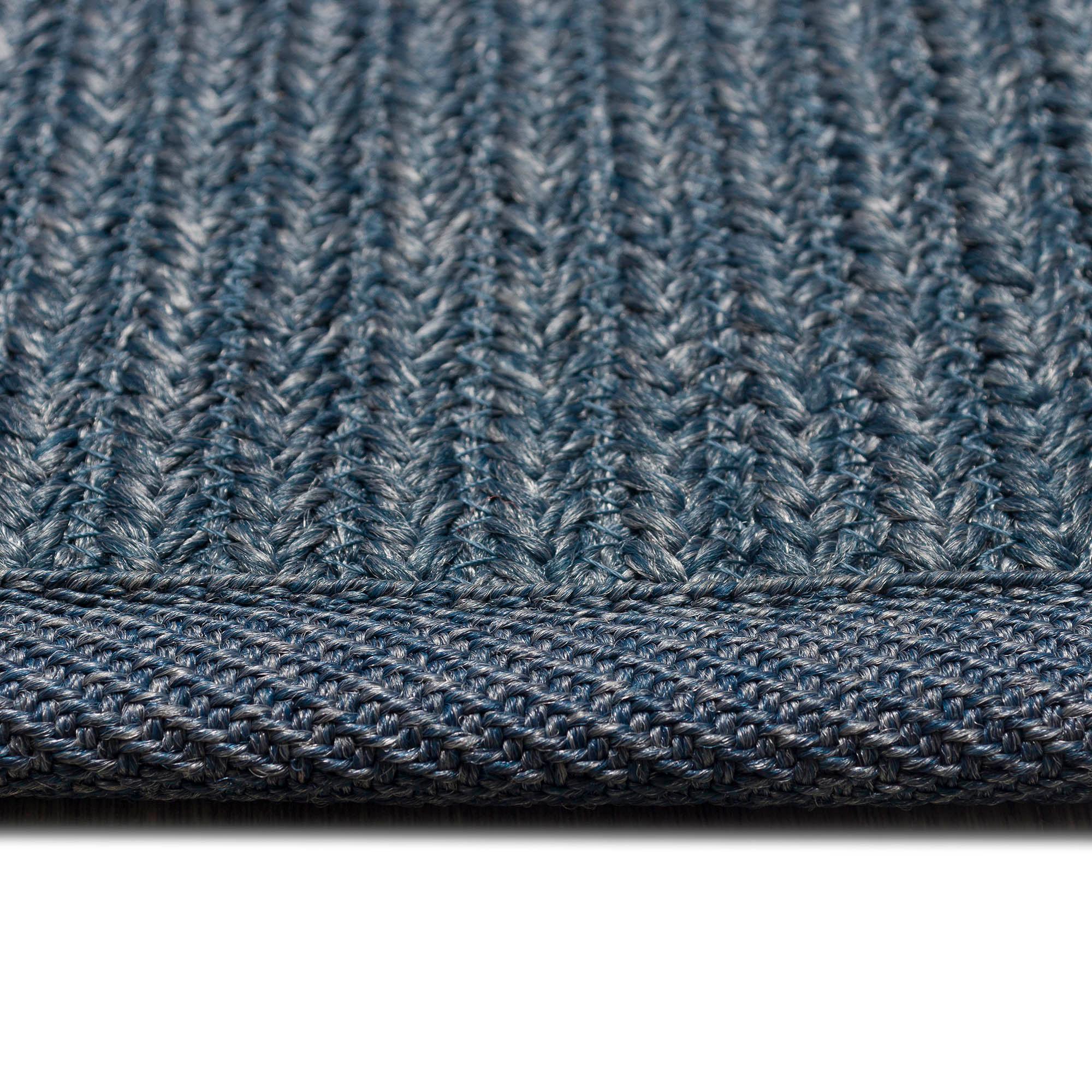 Liora Manne Calais Solid Indoor/Outdoor Rug Navy 5' x 7'6"