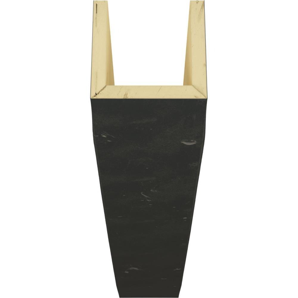 6"W x 12"H x 12'L 3-Sided (U-beam) Knotty Pine Endurathane Faux Wood Ceiling Beam, Aged Ash