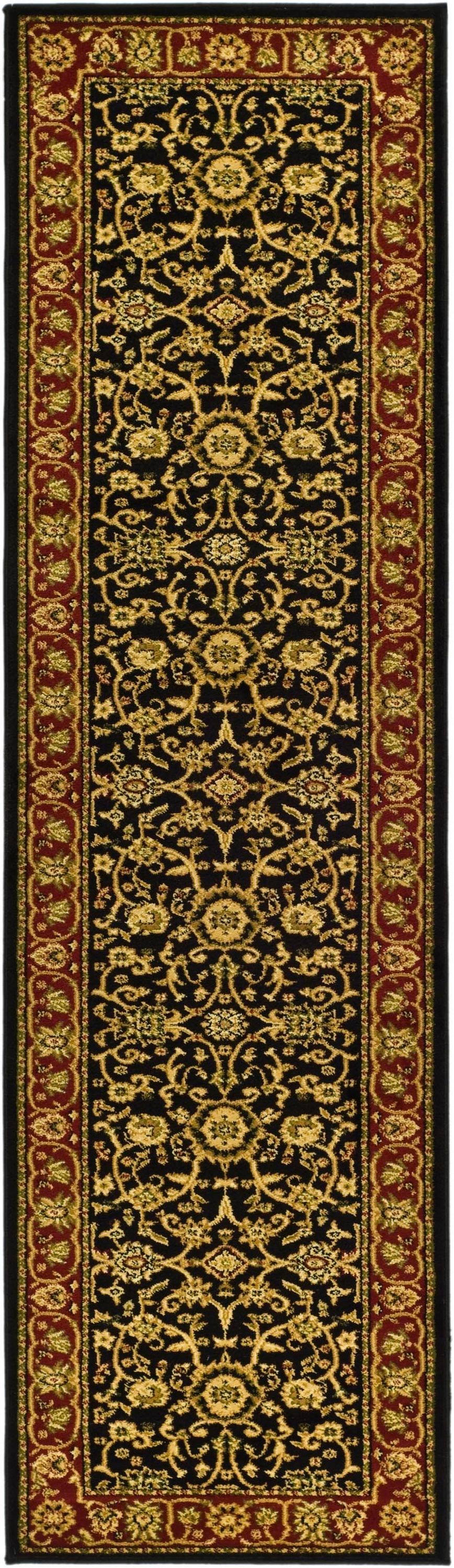 Lyndhurst LNH212 Power Loomed Runner Rug - Black/Red - 2'3"x22' - Safavieh