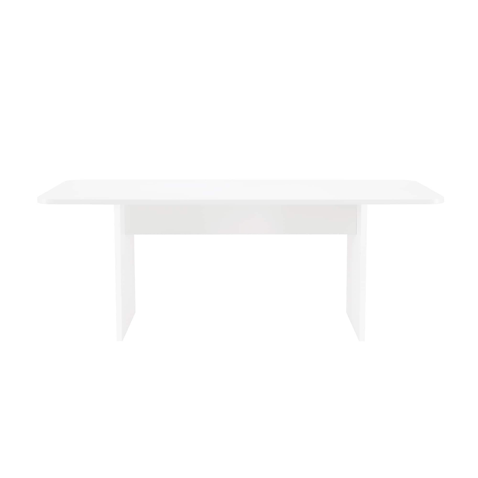 Ella 78.7" Dining Table in White made from Engineered Wood