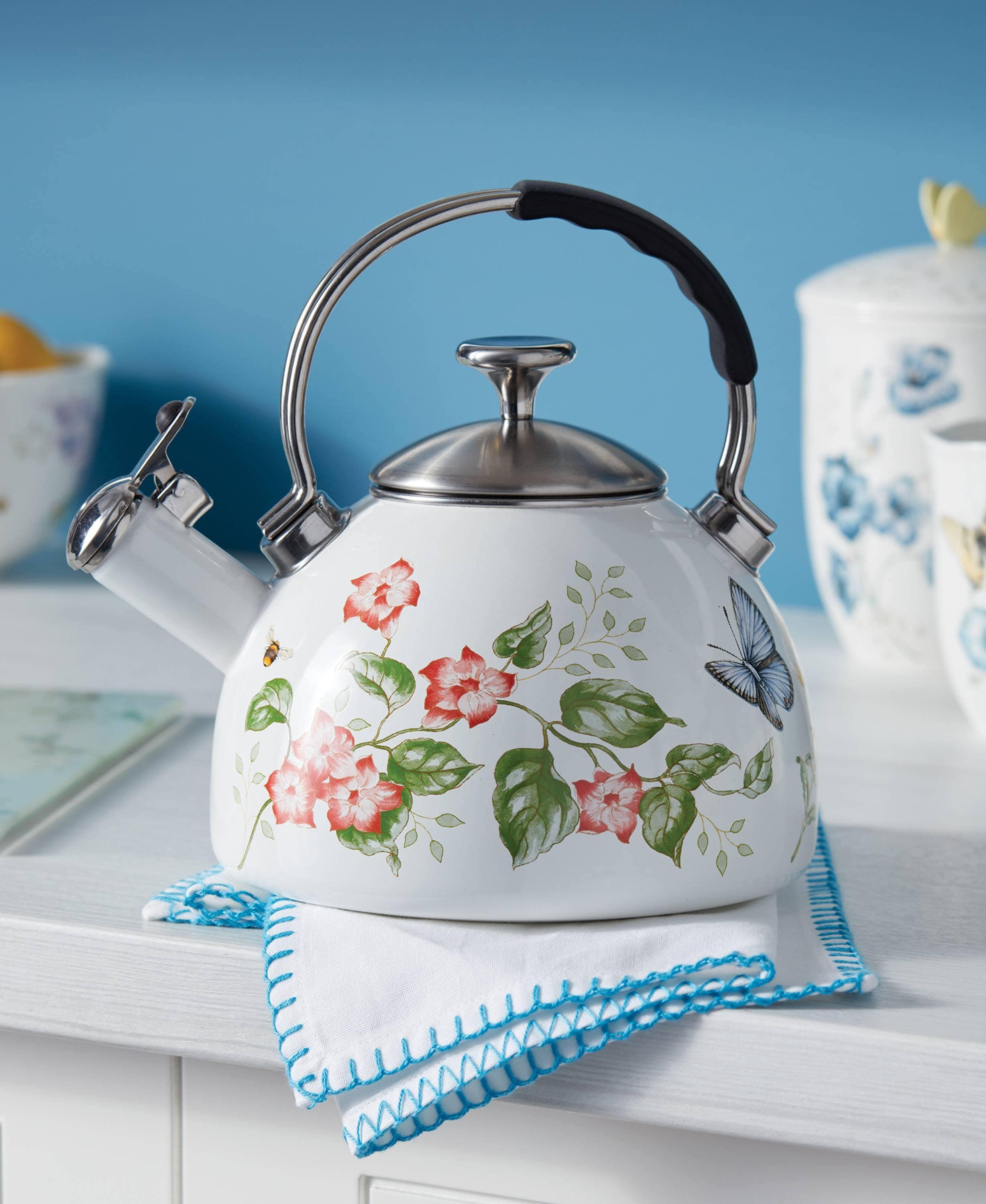 Butterfly Meadow 80 -oz. Stovetop Safe Teapot