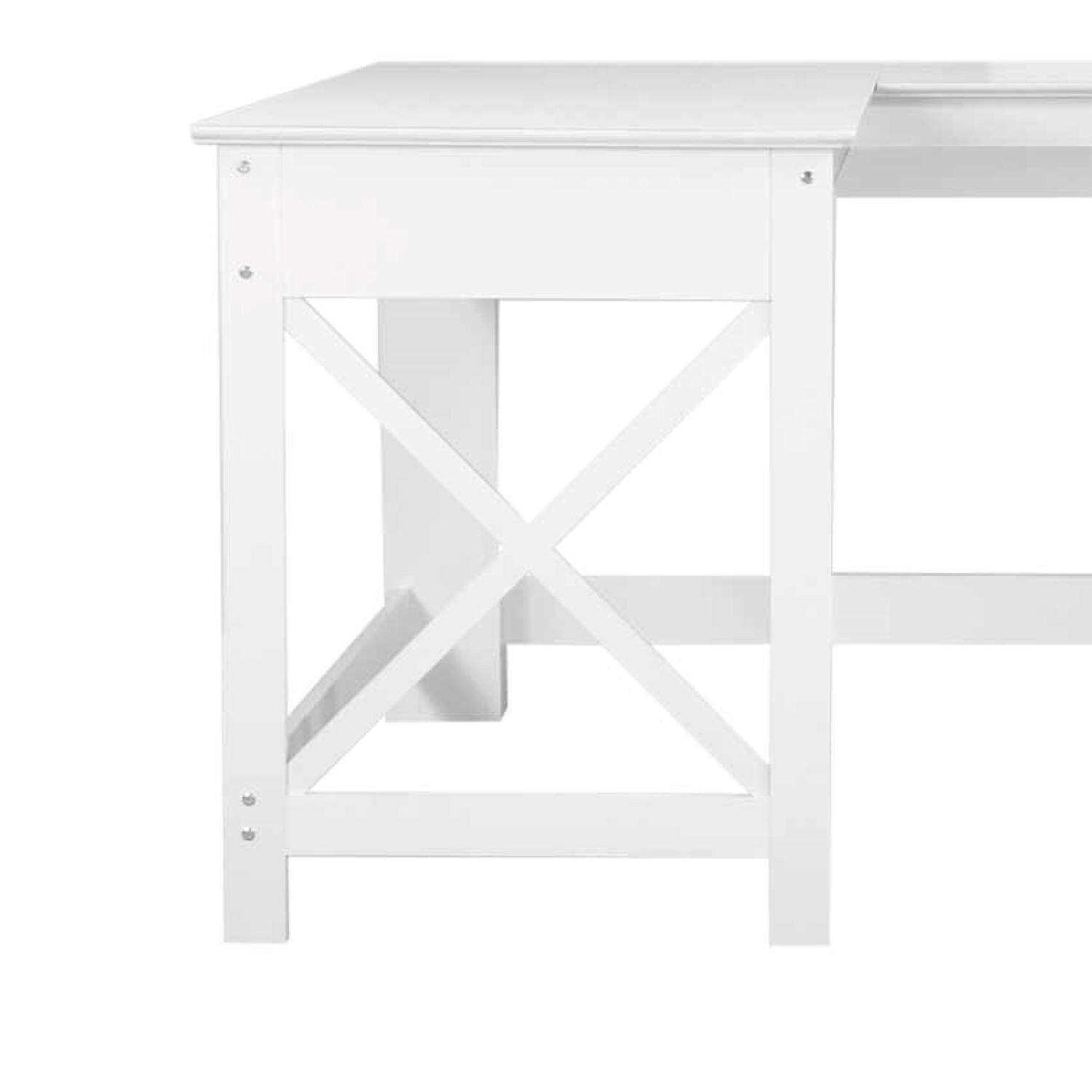 Saint Birch L-Desk, White