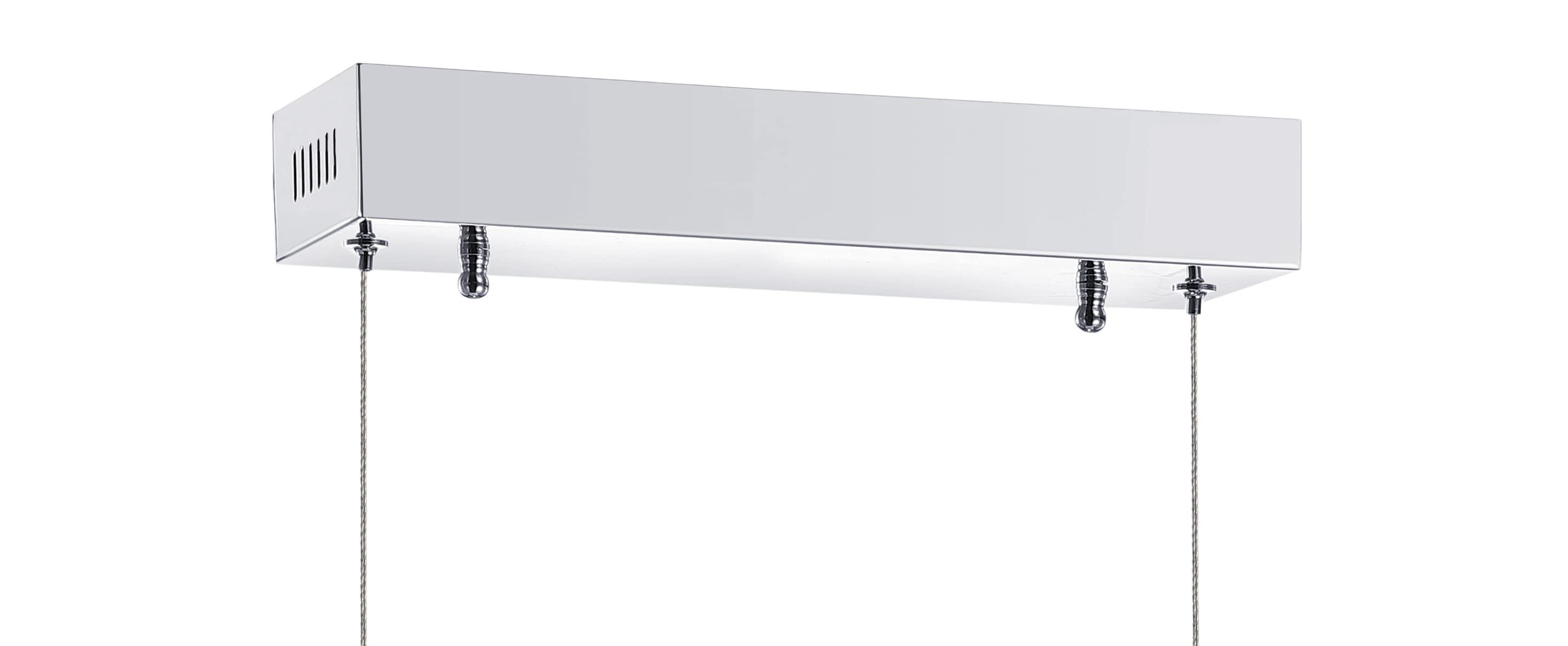 JONATHAN Y Ali 34.5" Dimmable Adjustable Integrated LED Metal Linear Pendant, Chrome
