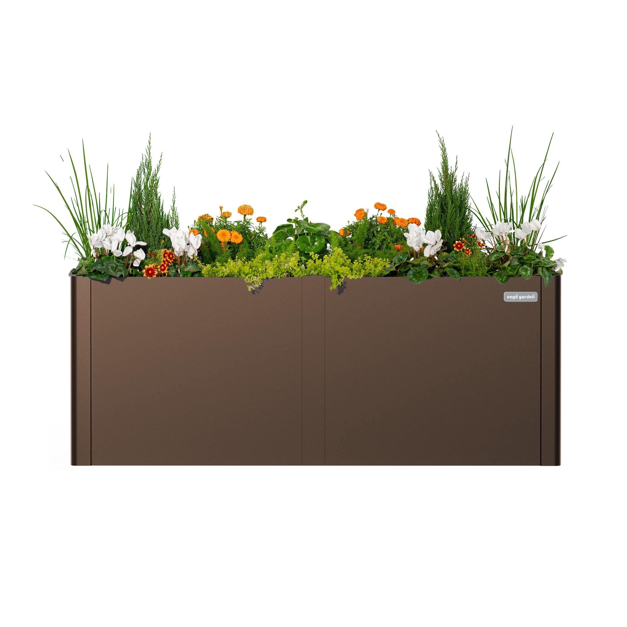 Vego Garden Modern 32" Tall Metal Outdoor Long Planter Box