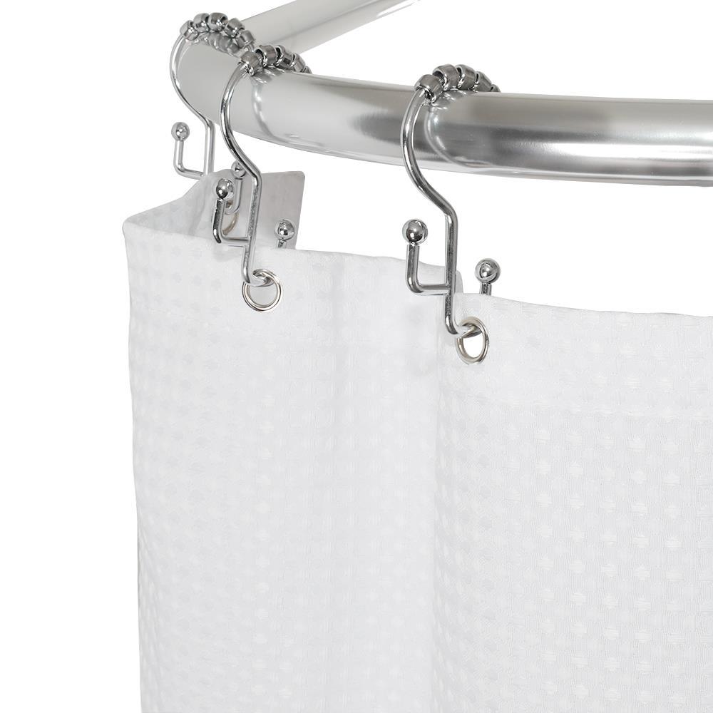 Utopia Alley Aluminum 61" D-Shape Fixed Shower Curtain Rod