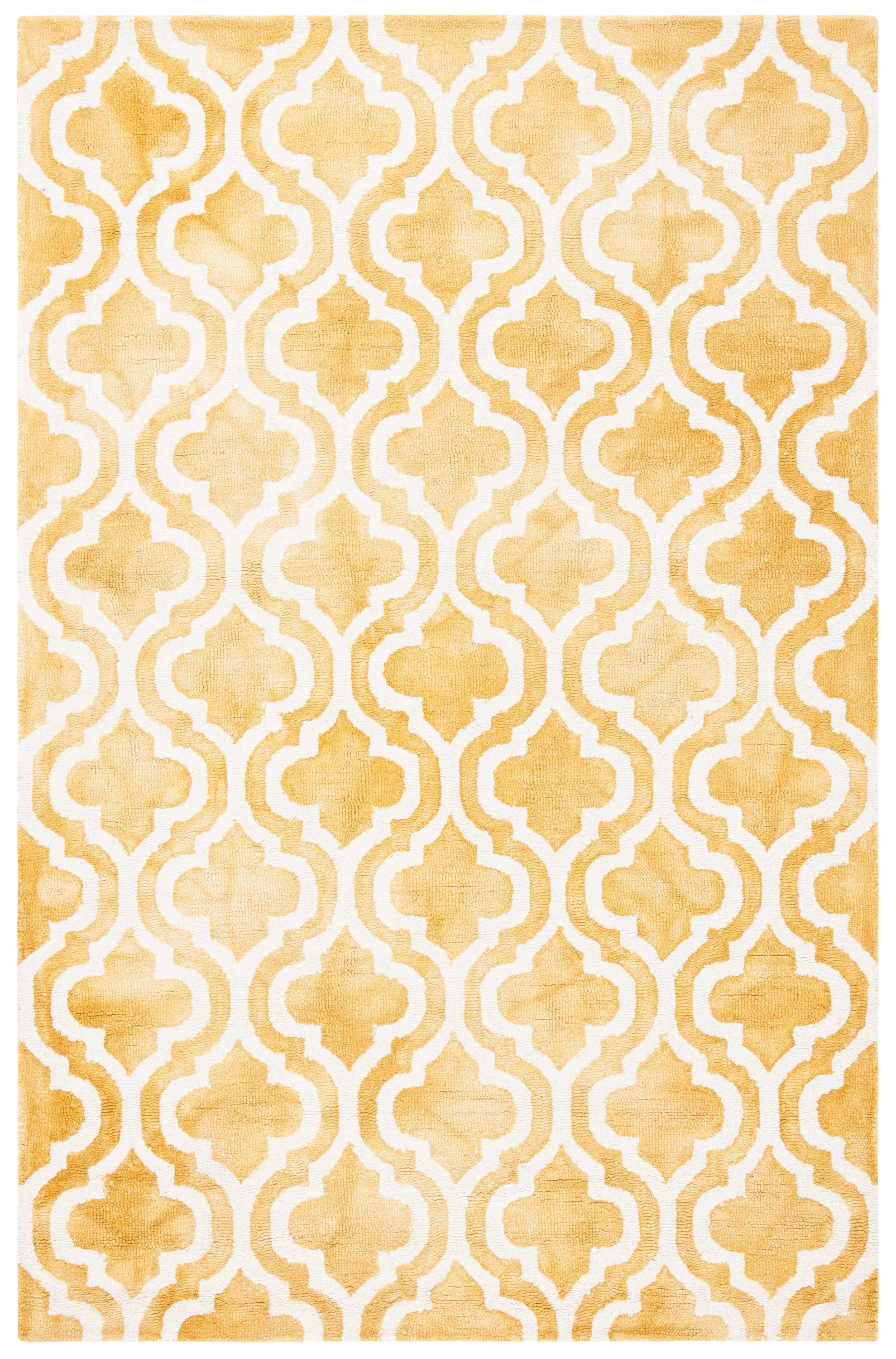 Dip Dye DDY537 Hand Tufted Indoor Area Rug - Gold/Ivory - 5'x8' - Safavieh