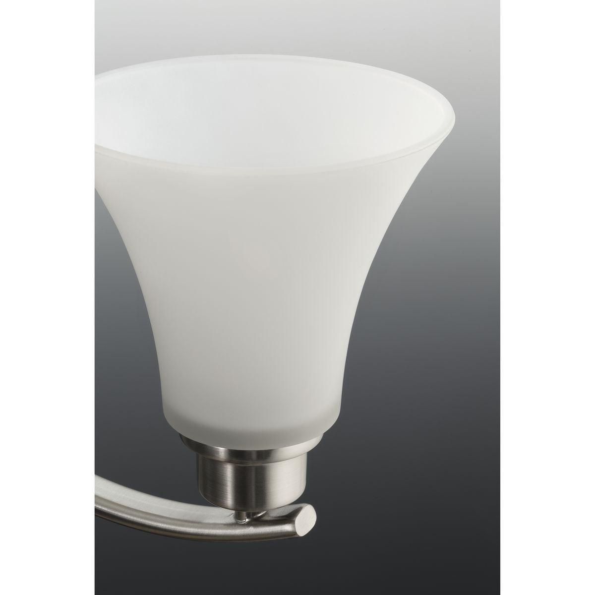 Progress Lighting Joy 1-Light Mini-Pendant, Brushed Nickel, Fluted Glass