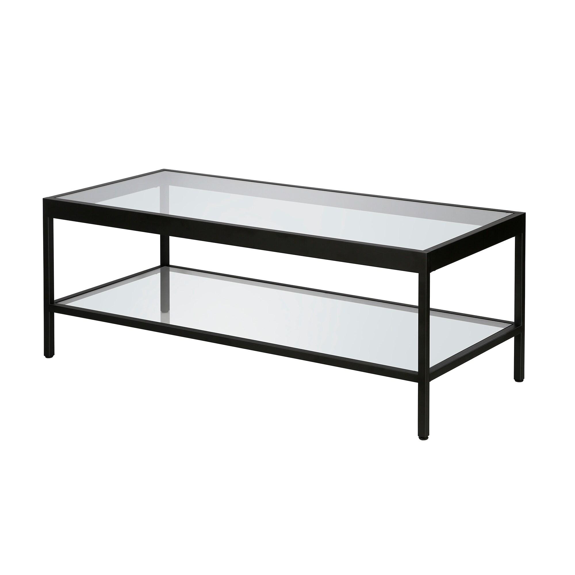 Henn&Hart Traditional Metal Coffee Table Black and Bronze