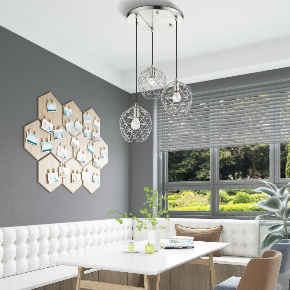 Livex Lighting Geometrix 3 - Light Pendant in  Brushed Nickel