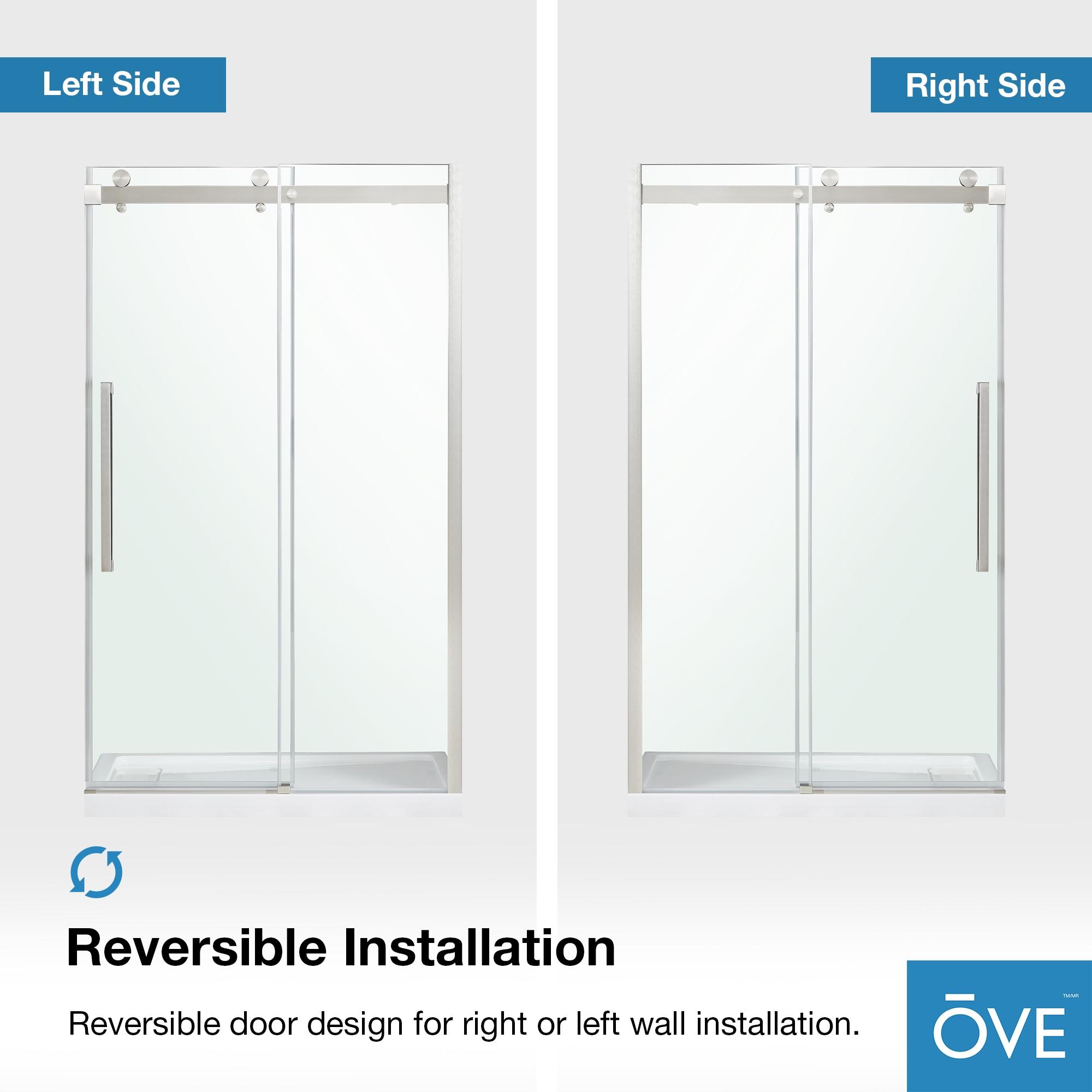 OVE Decors Bel Soft Close 48" x 78" Frameless Sliding Soft Close Shower Door