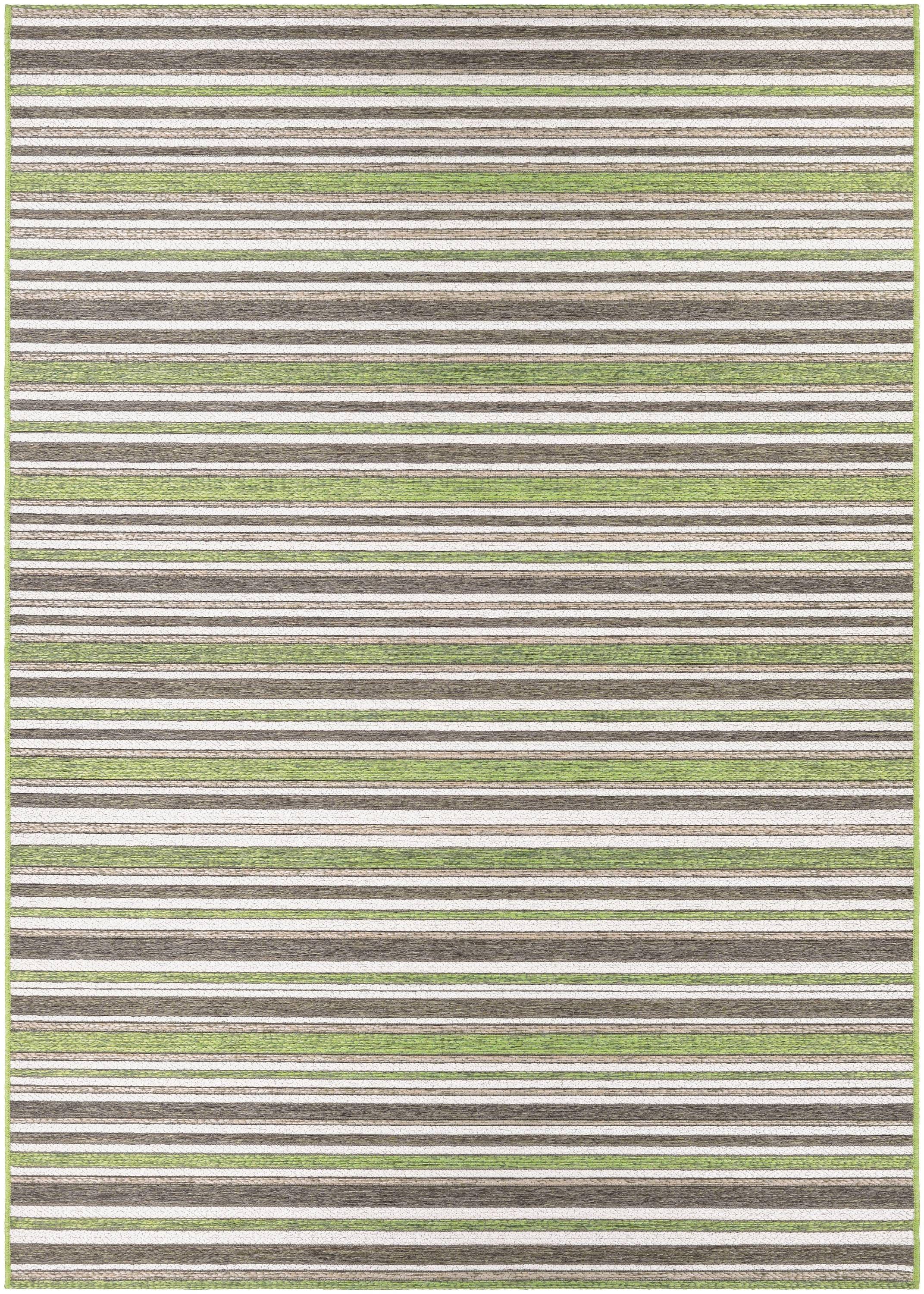 Couristan Cape Brockton Indoor / Outdoor Area Rug, Hunter Green-Brown, 2' x 3'7"