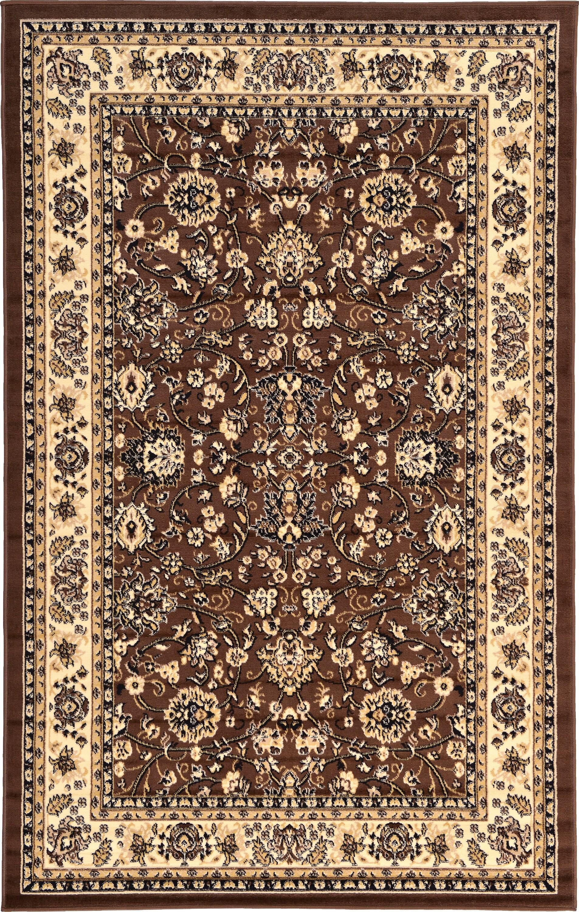 Unique Loom 5' 1 x 8' 0 Sialk Hill Washington Brown Area Rug
