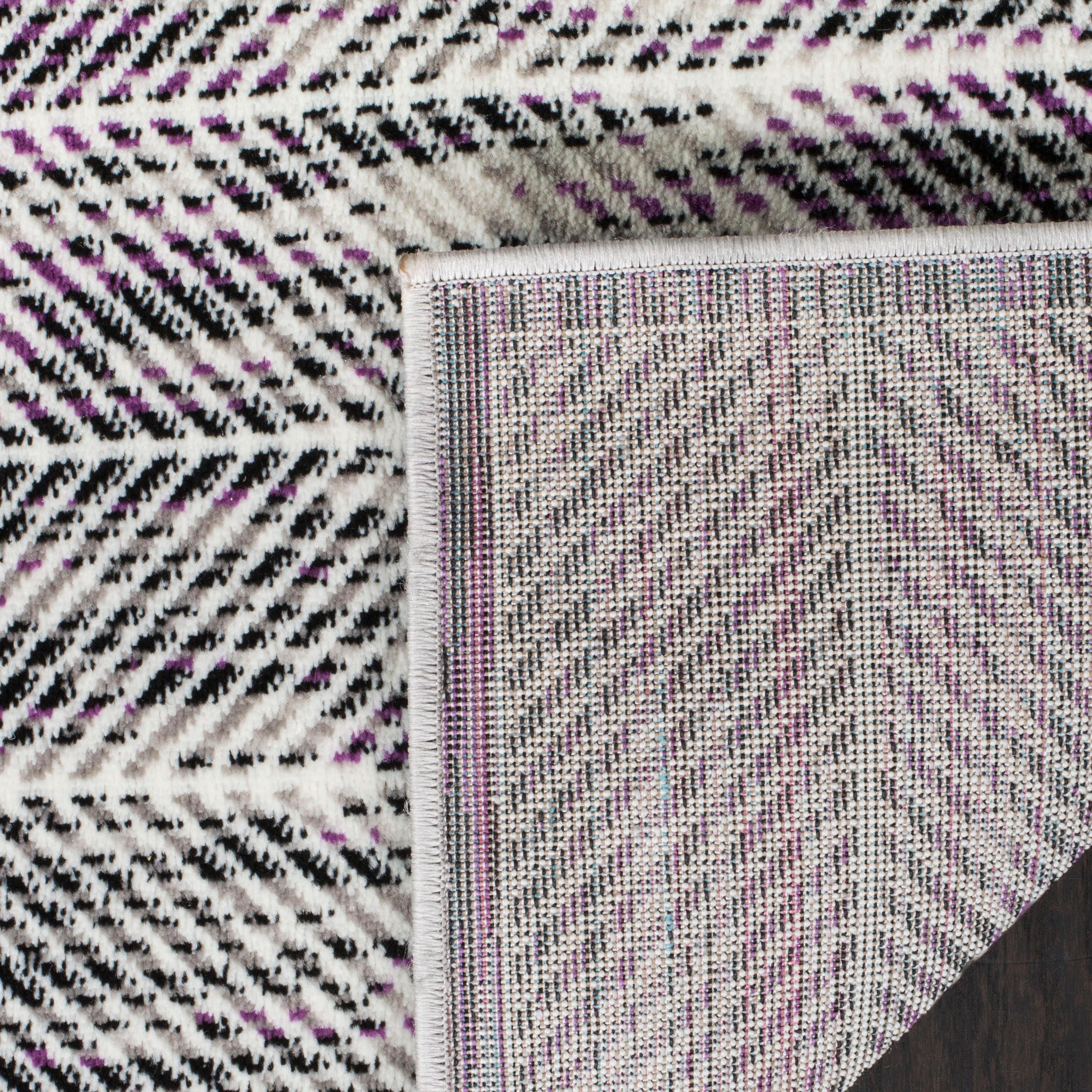 Skyler SKY194 Power Loomed Indoor Area Rug - Grey/Purple - 5'1"x7'6" - Safavieh