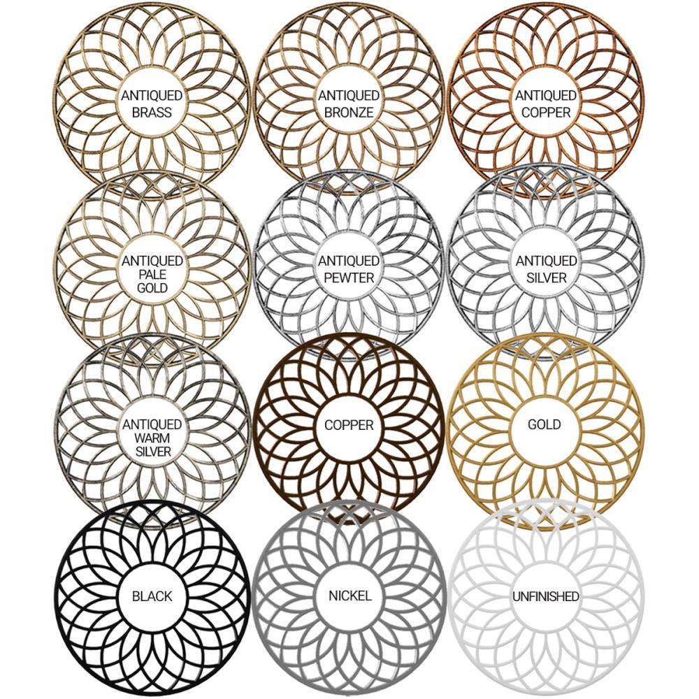 24"OD x 8 7/8"ID x 3/4"P Cornelius Architectural Grade PVC Pierced Ceiling Medallion, Antiqued Pale Gold