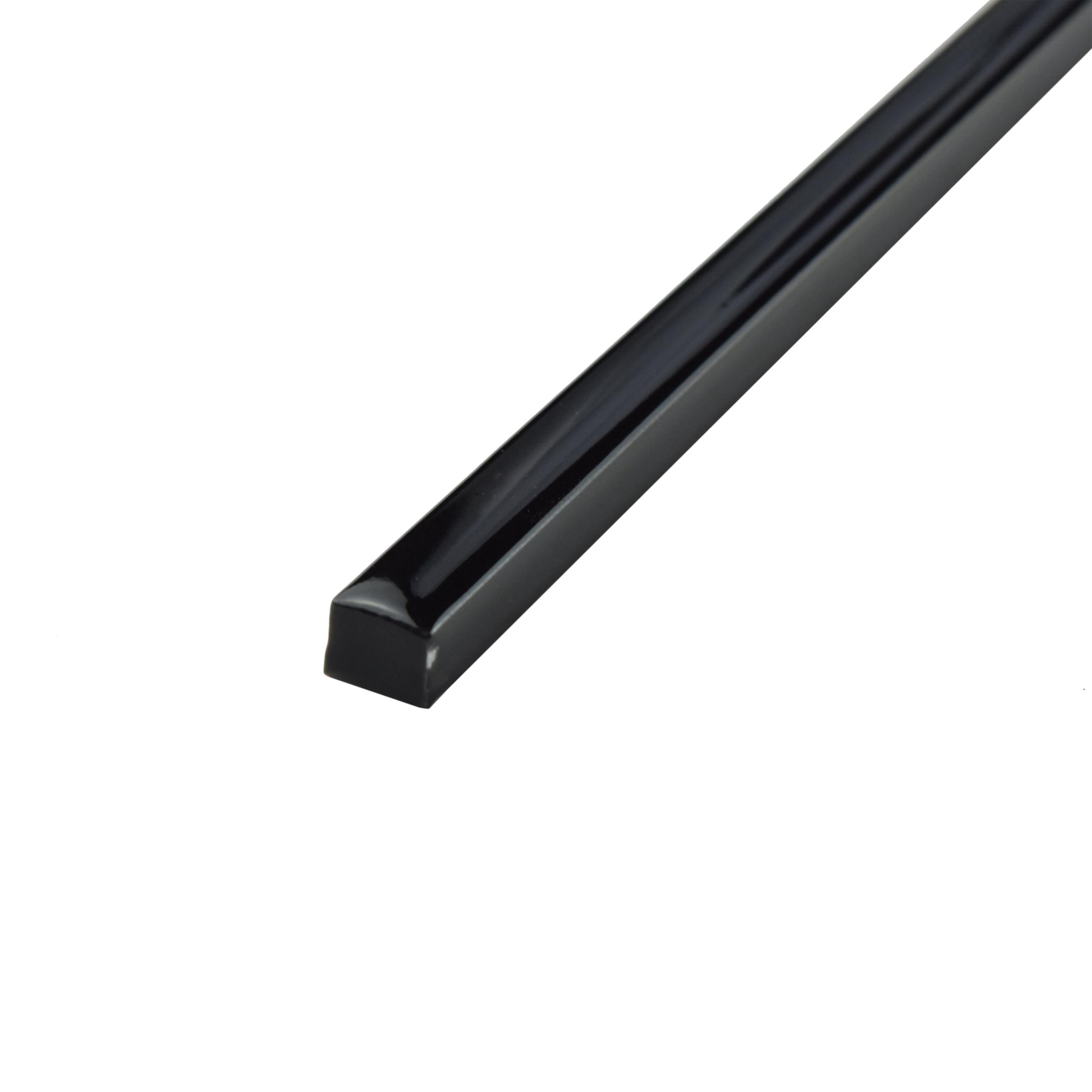 Nero Glossy Black Ceramic Wall Trim Tile