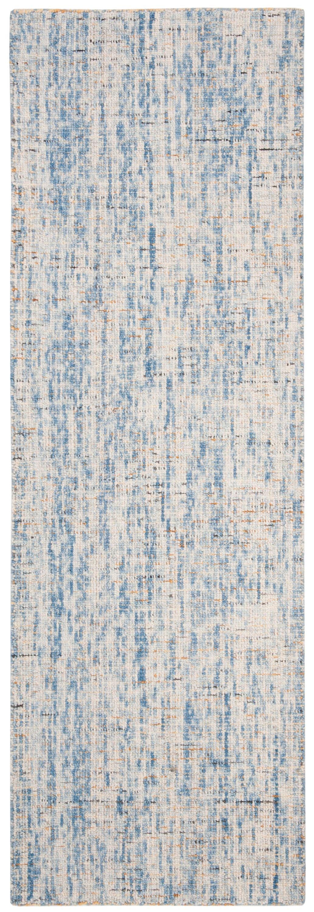 Abstract ABT468 Handmade Indoor Runner - Dark Blue/Rust - 2'-3"x12' - Safavieh