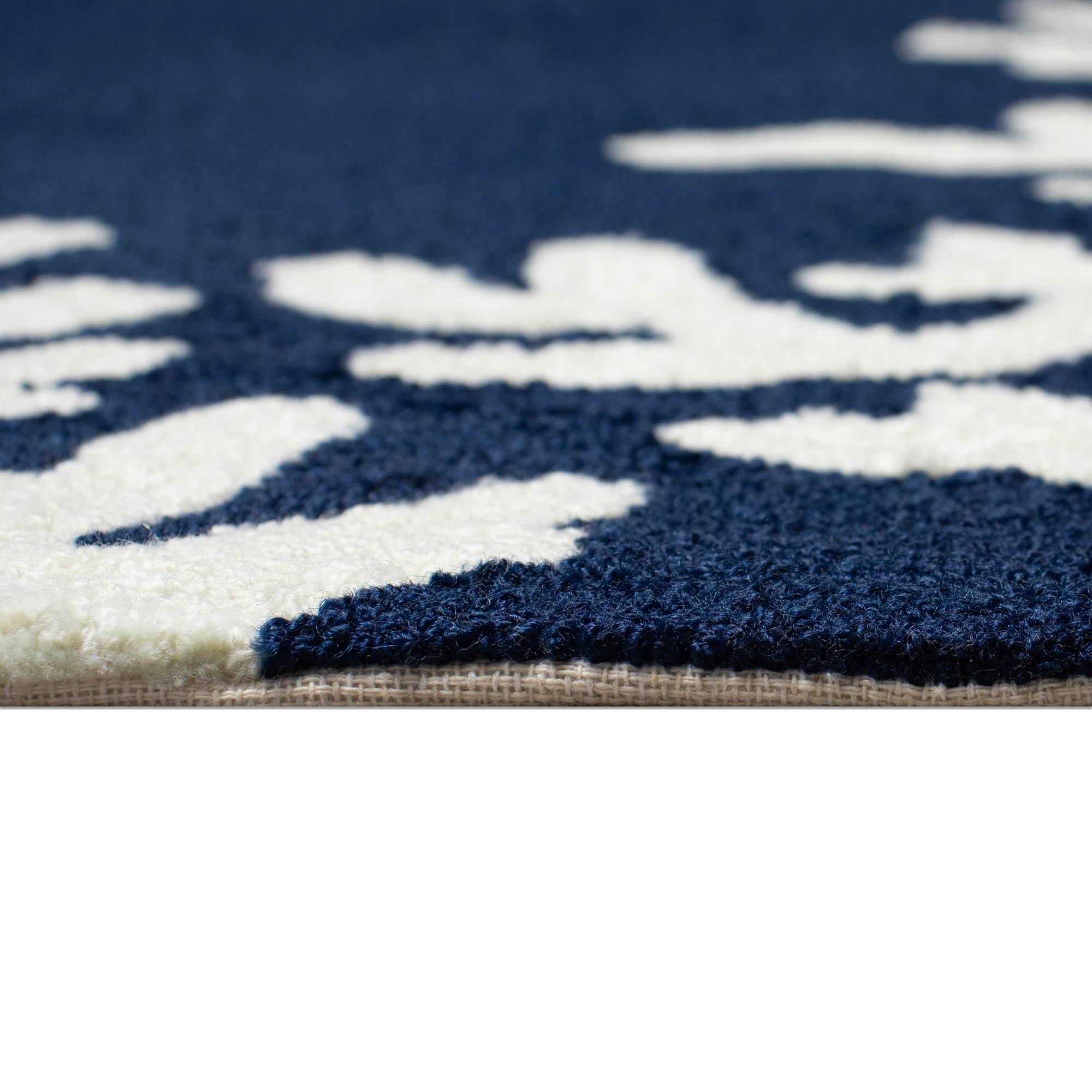 Liora Manne Capri Coral Border Indoor/Outdoor Rug Navy 8'3" x 11'6"