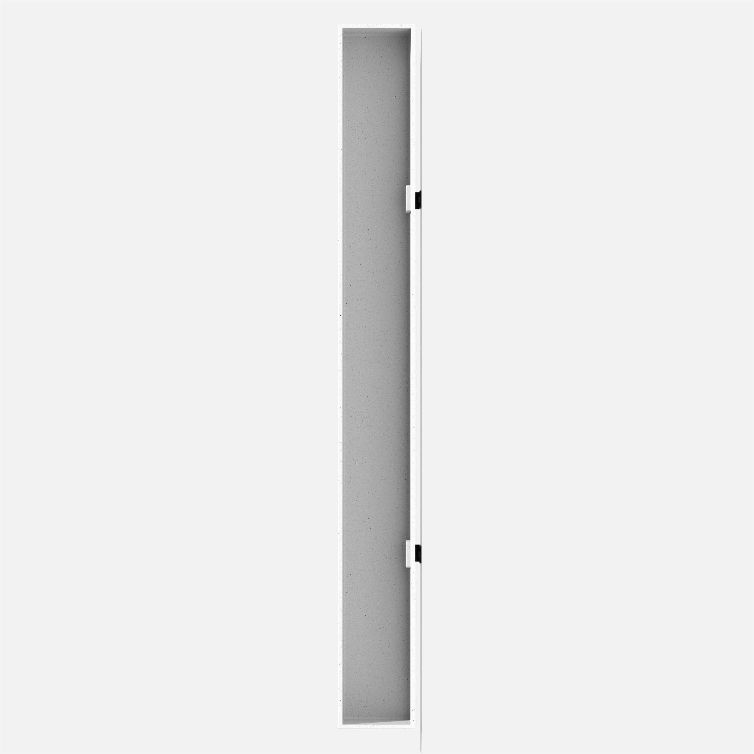 Veadek Geo Series Trough Hanging 32" Planter - 2-Pack White
