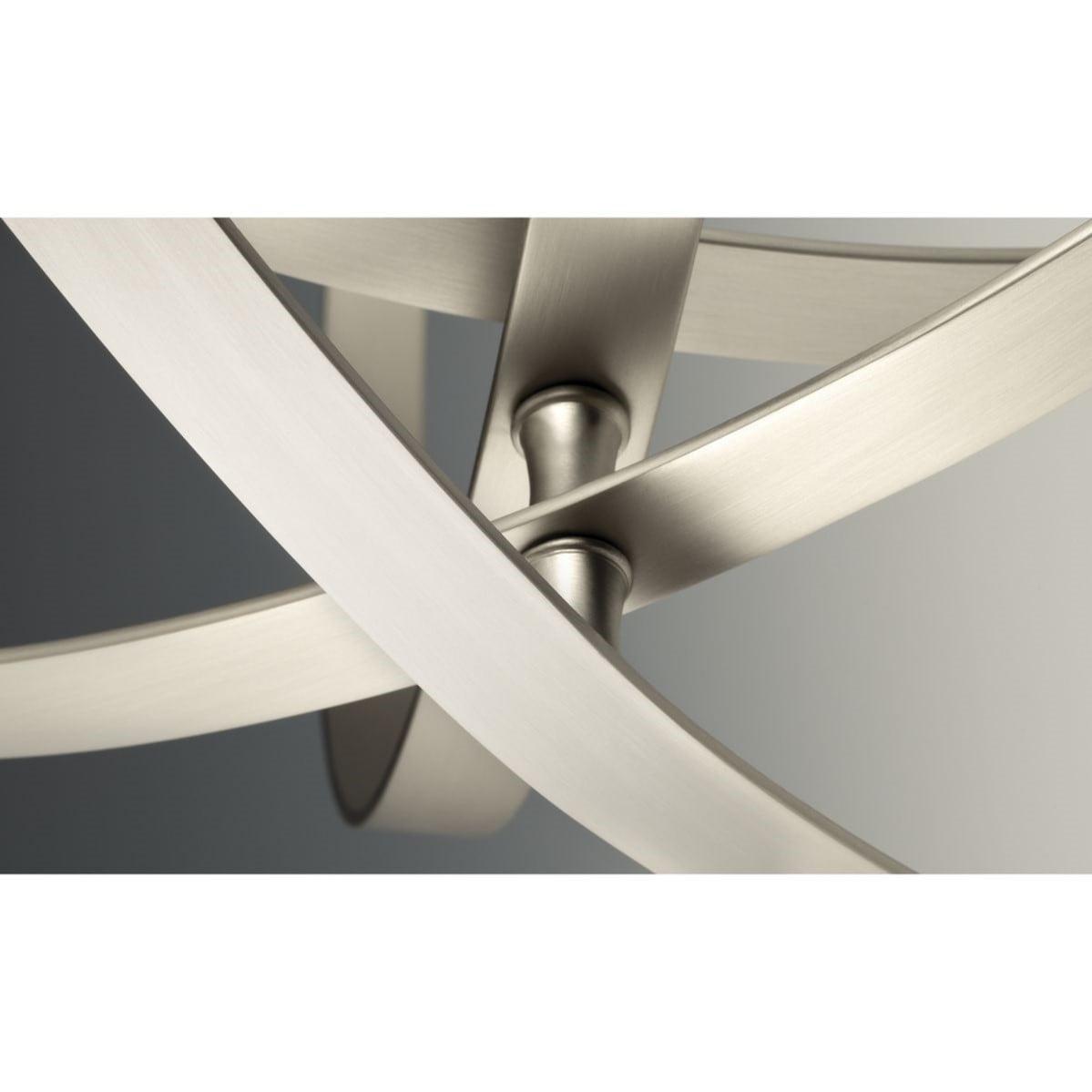 Progress Lighting Equinox 5-Light Chandelier Pendant, Steel, Burnished Silver, No Shade