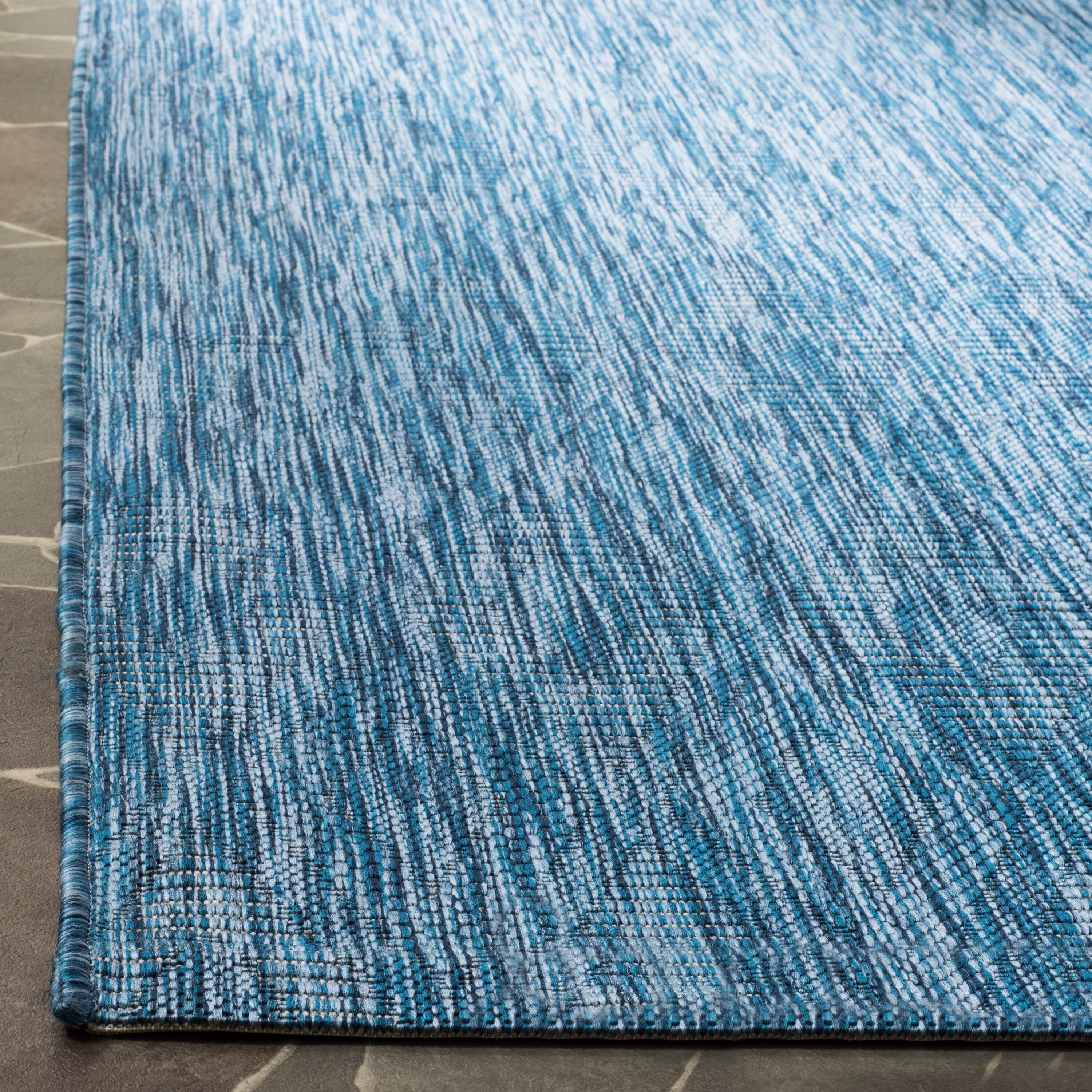 Courtyard CY8522 Power Loomed Indoor and Outdoor Runner Rug - Navy/Navy - 2'3"x12' - Safavieh