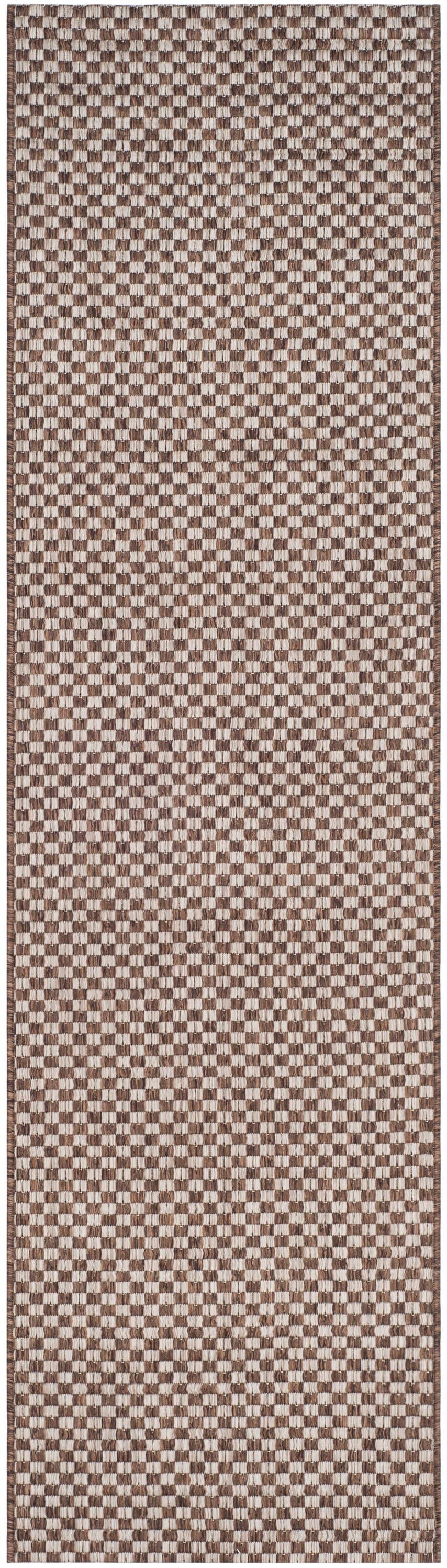 Courtyard CY8653 Power Loomed Indoor and Outdoor Runner Rug - Light Brown/Light Grey - 2'3"x6'7" - Safavieh