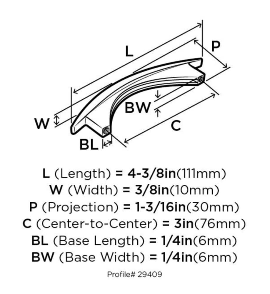 Essential'Z 3" Center to Center Arch Pull