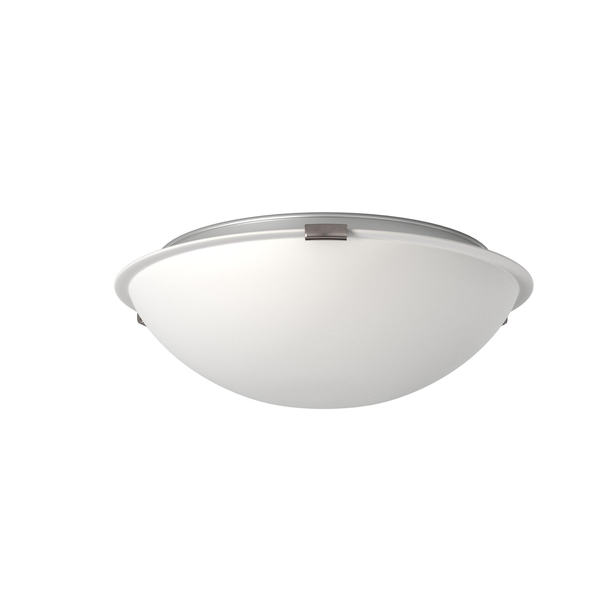 Clip Ceiling Flush Mount Collection 14-Watt Brushed Nickel Integrated LED Flush Mount