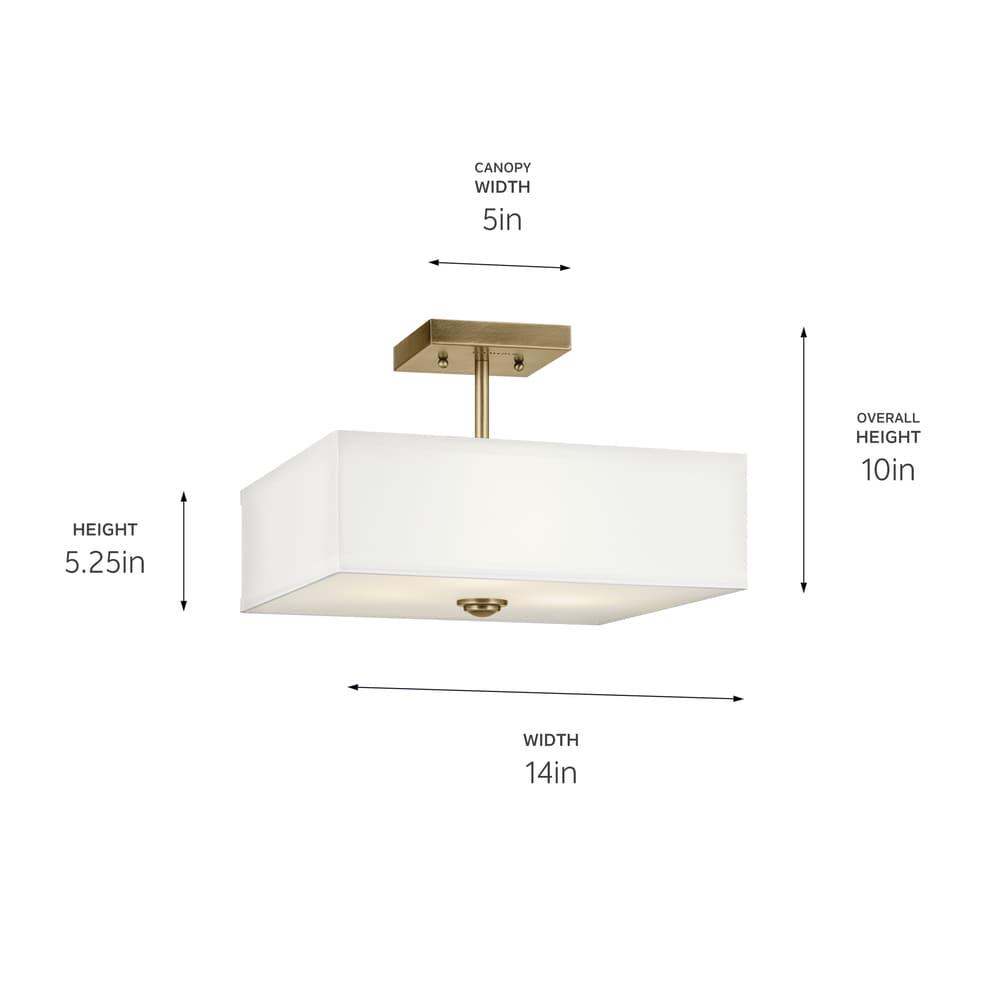 Kichler Lighting Shailene 3 - Light Semi-Flush Mount in  Natural Brass