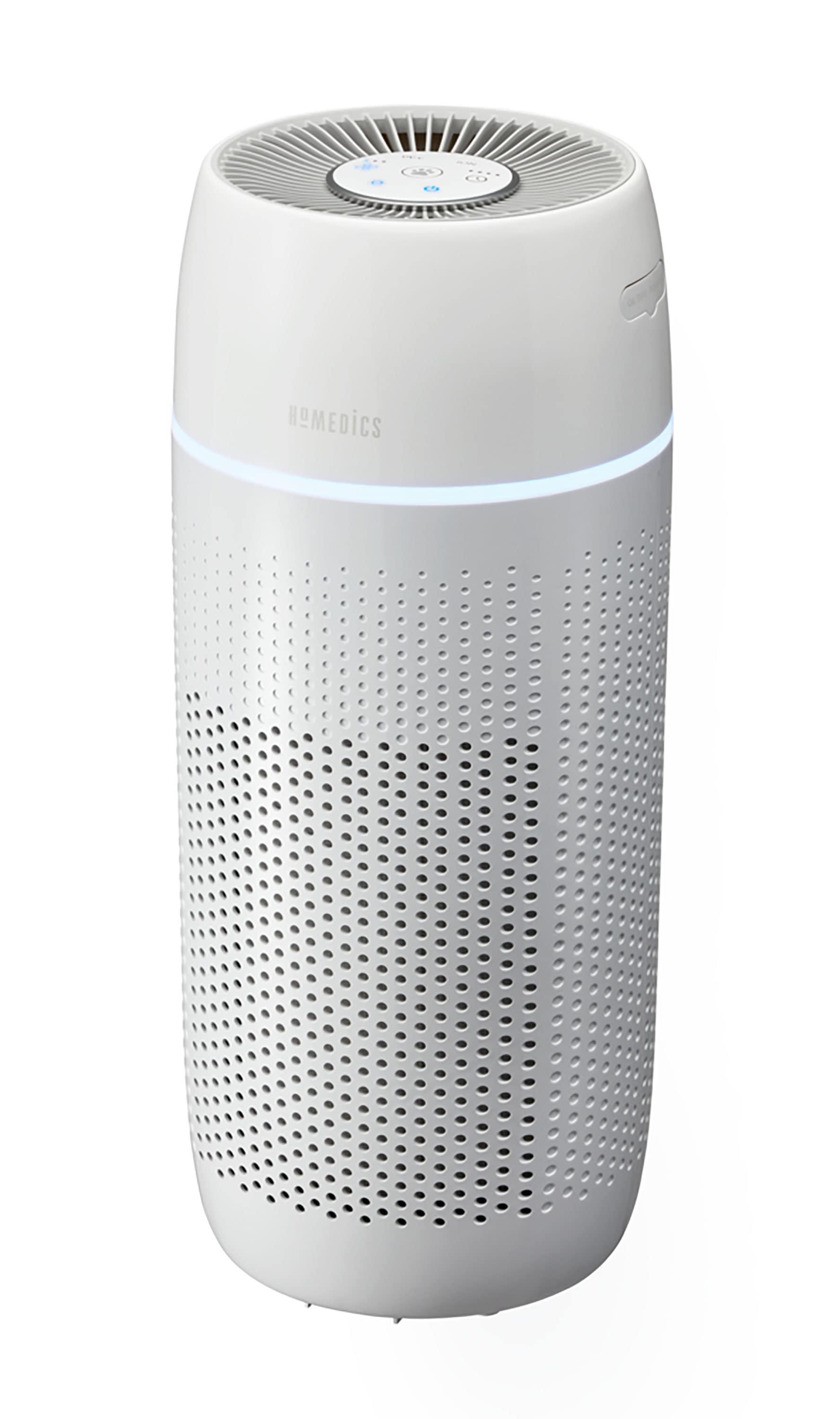 HoMedics PetPlus Large Room Air Purifier with UV-C Technology: Electric, 3 Settings, CARB Certified, 100-300 sq. ft.