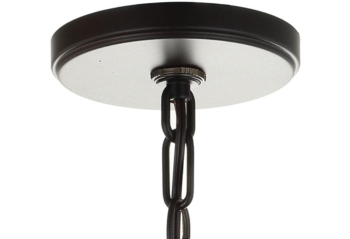 Thatcher 17" Metal LED Pendant Light, Oil Rubbed Bronze/White