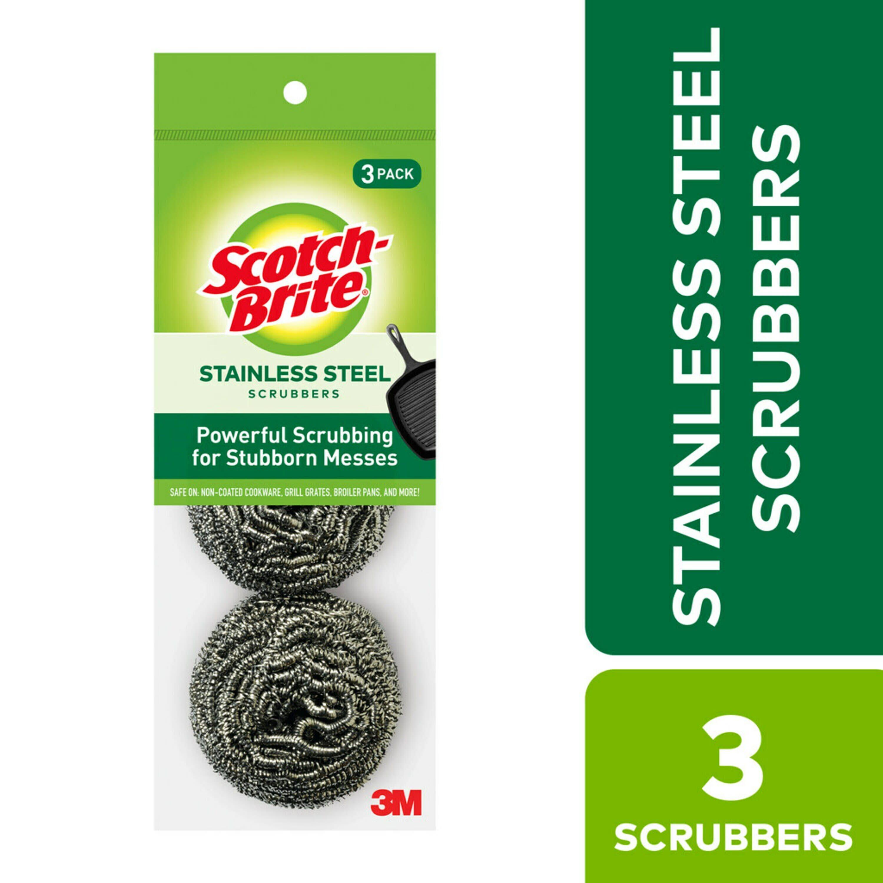 Scotch-Brite Stainless Steel Scrubbing Pads - 3ct