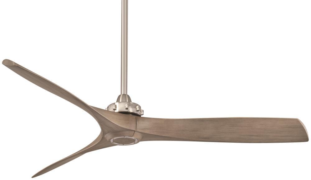 60" Minka Aire Modern Farmhouse Indoor Ceiling Fan with Remote Control Brushed Nickel for Living Room Kitchen Bedroom Family Home