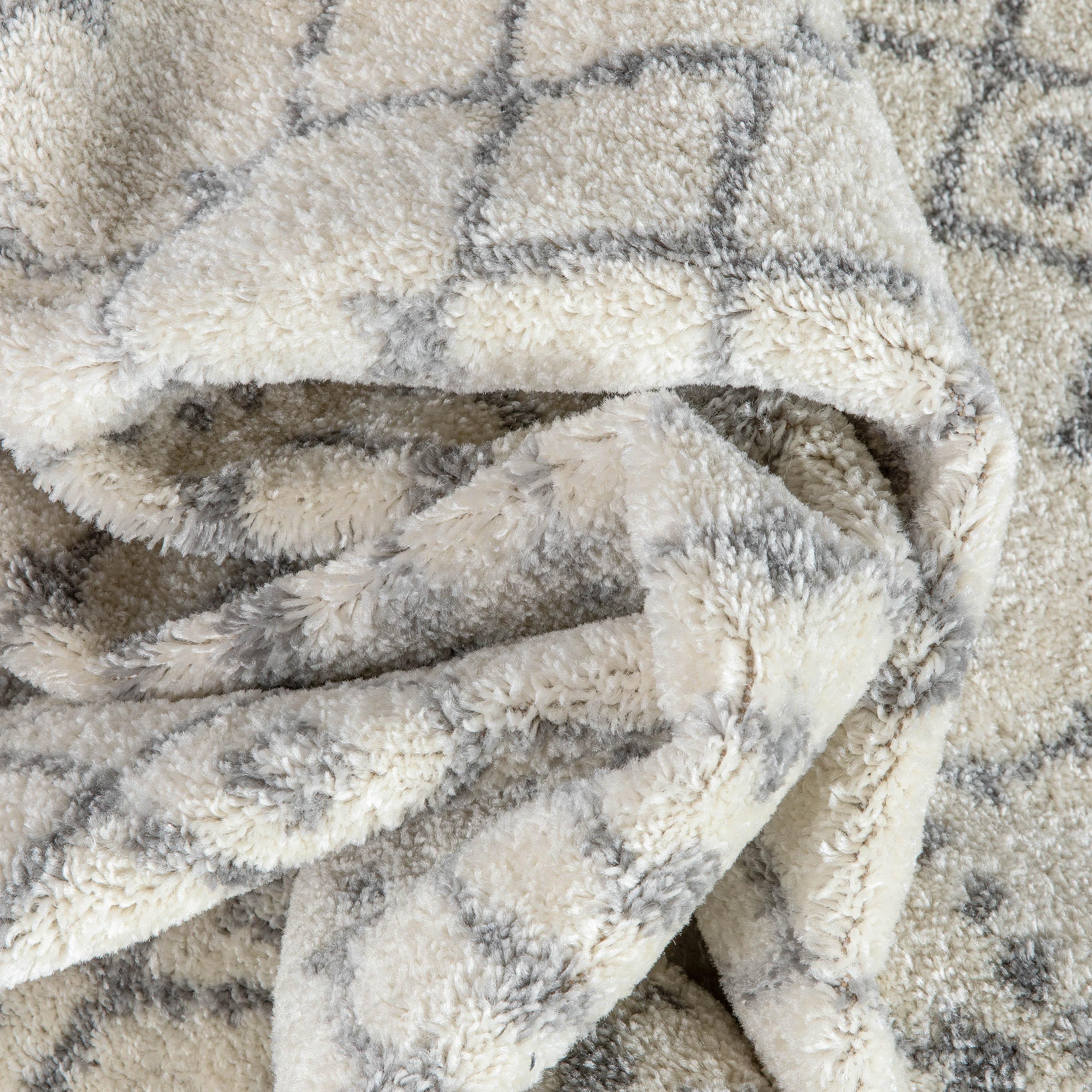 Mystic Colette Moroccan Trellis Ivory Grey Area Rug