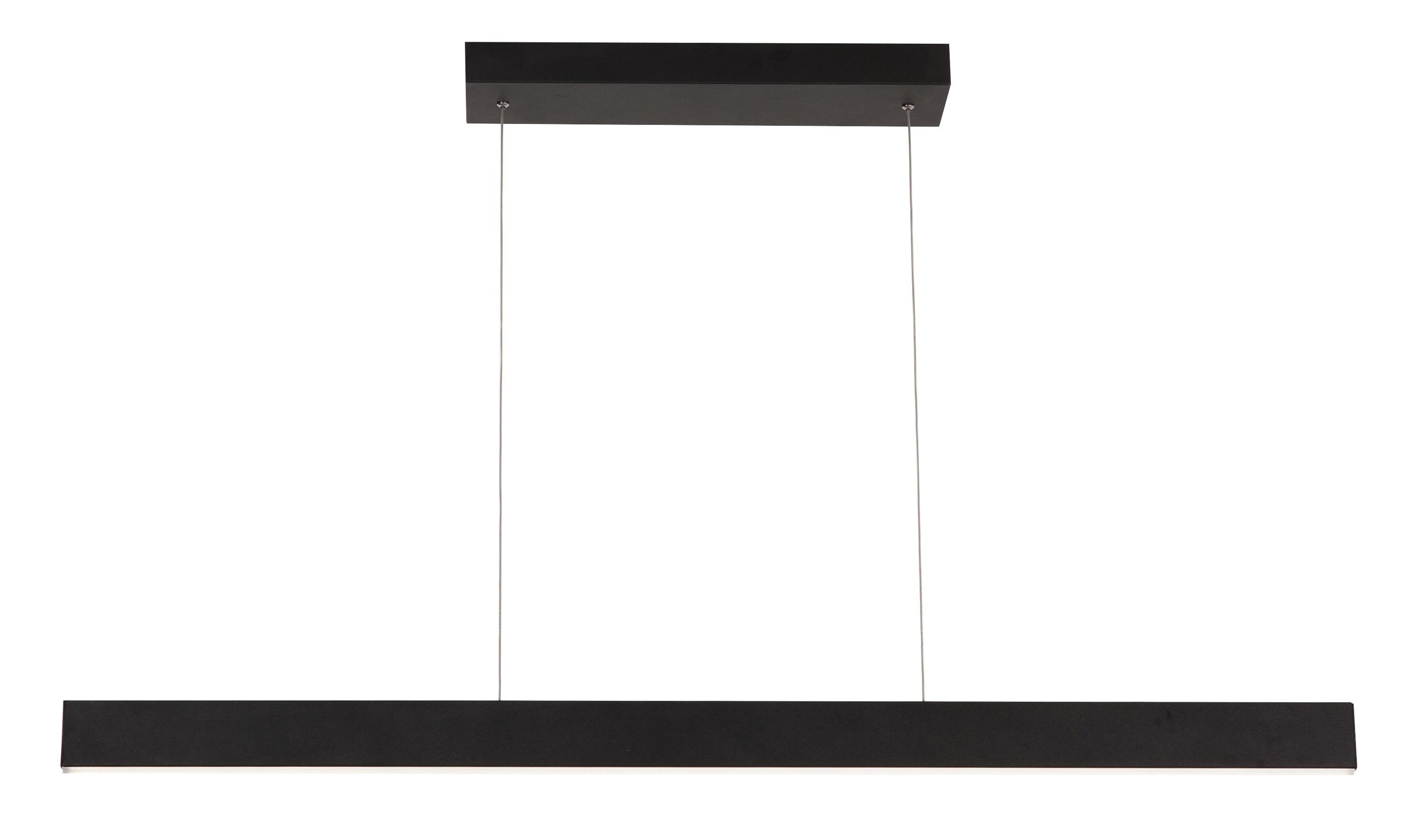 46" Black Aluminum Modern Linear LED Pendant Light