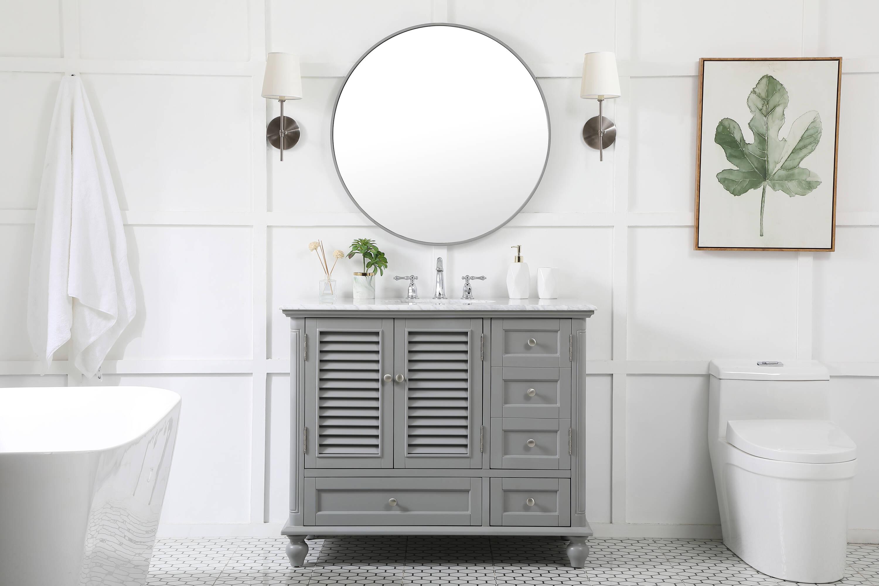 Elegant Kitchen and Bath Elegant Kitchen and Bath 42 Inch Single Bathroom Vanity