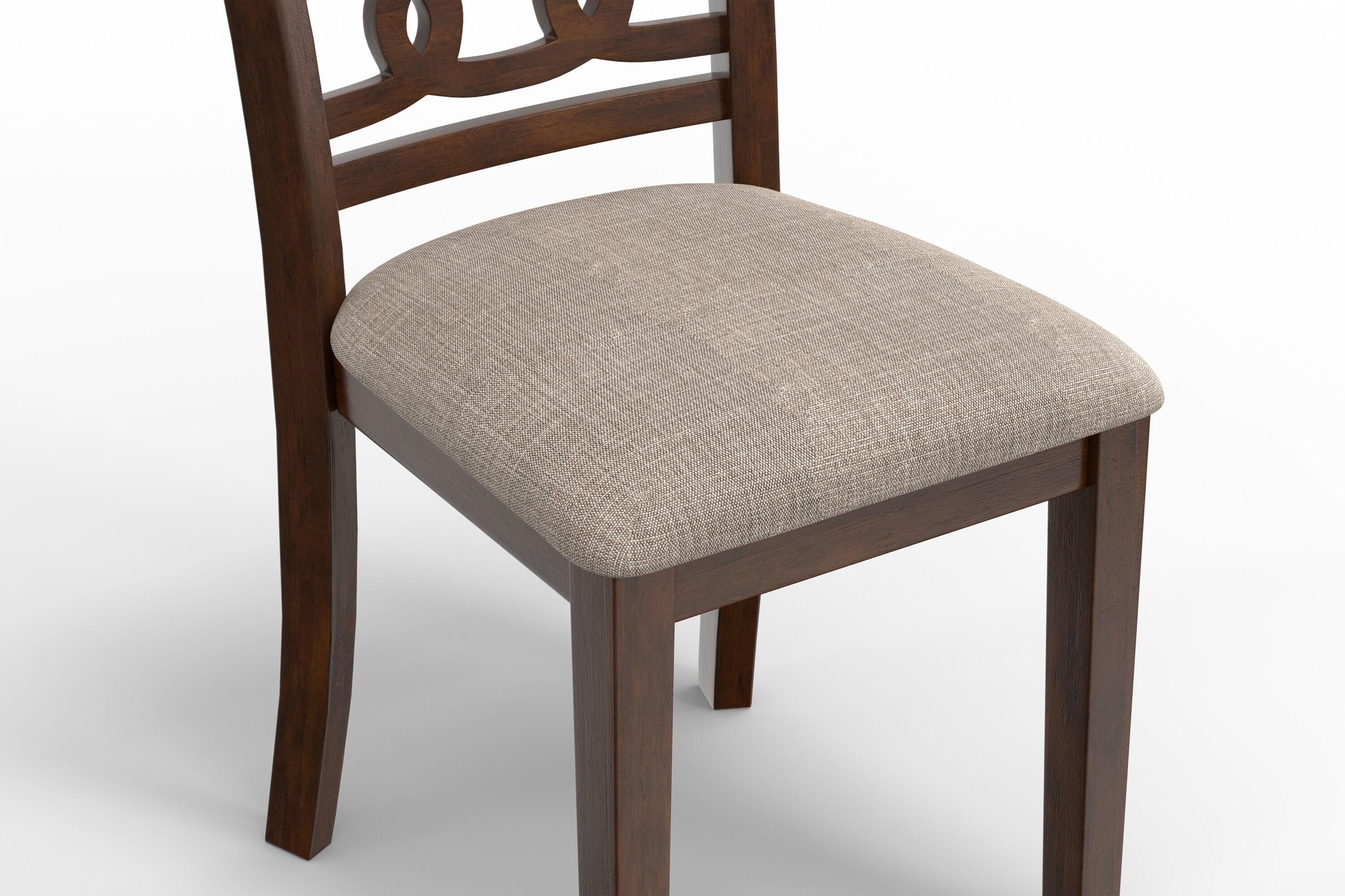 New Classic Furniture, Gia Cherry Wood Dining Chair with Fabric Seat (Set of 4)