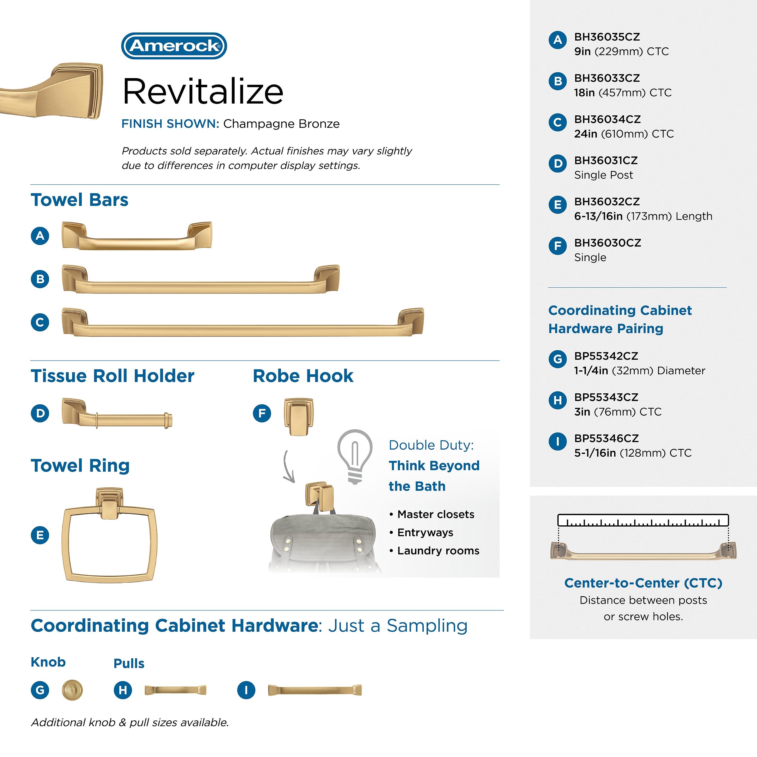Revitalize 19.75" Wall Mounted Towel Bar