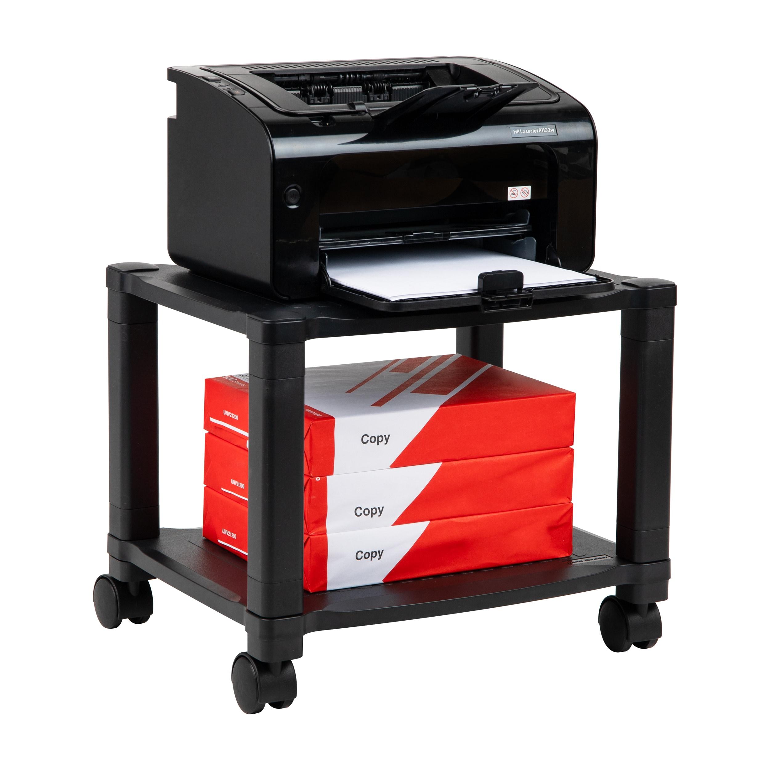 Mind Reader Rolling Printer Cart, Utility Cart, Printer Stand, Under Desk Storage, Office, 17.25"L x 13.5"W x 14.25"H