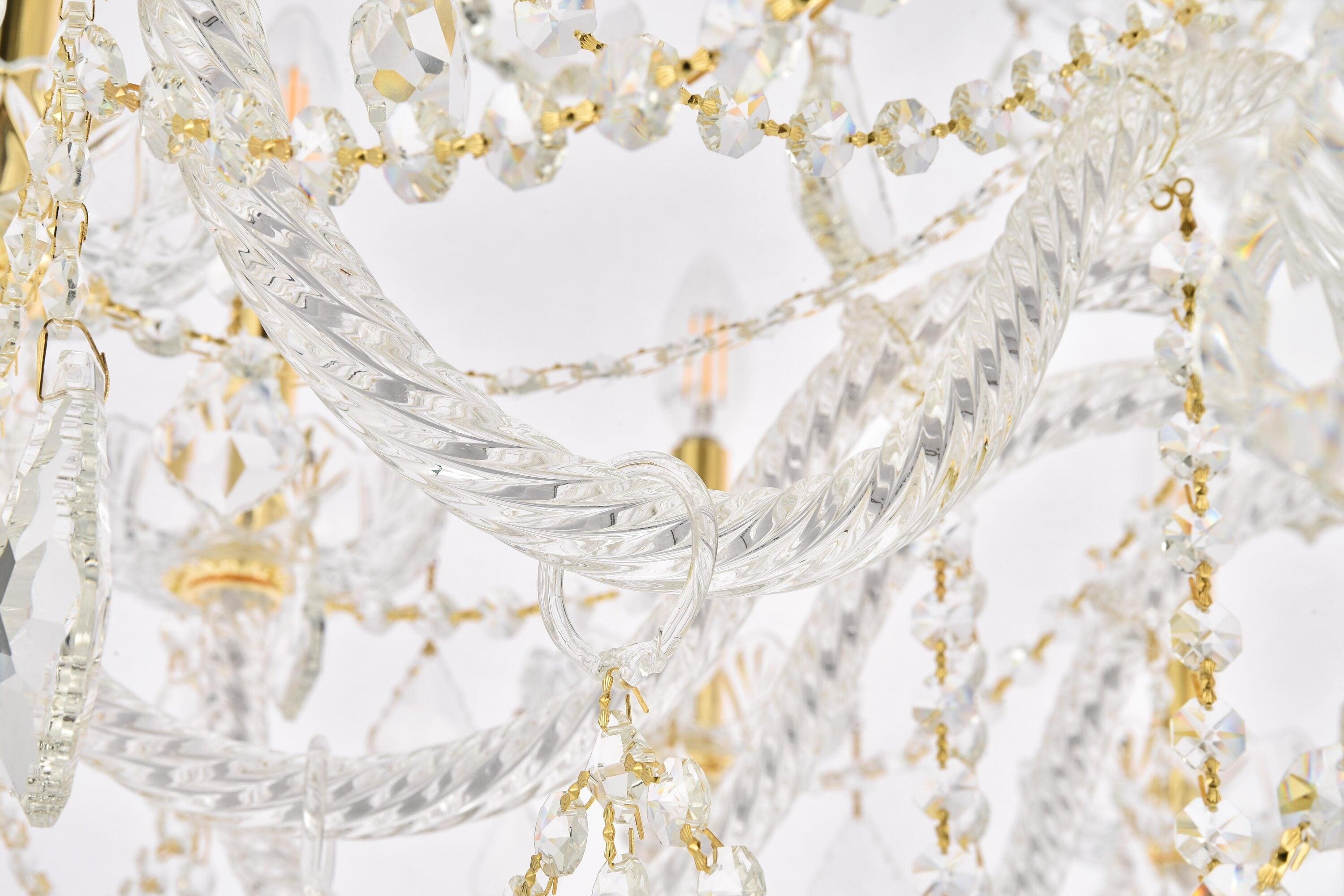 Elegant Lighting Giselle 38" 21 Light Royal Crystal Chandelier