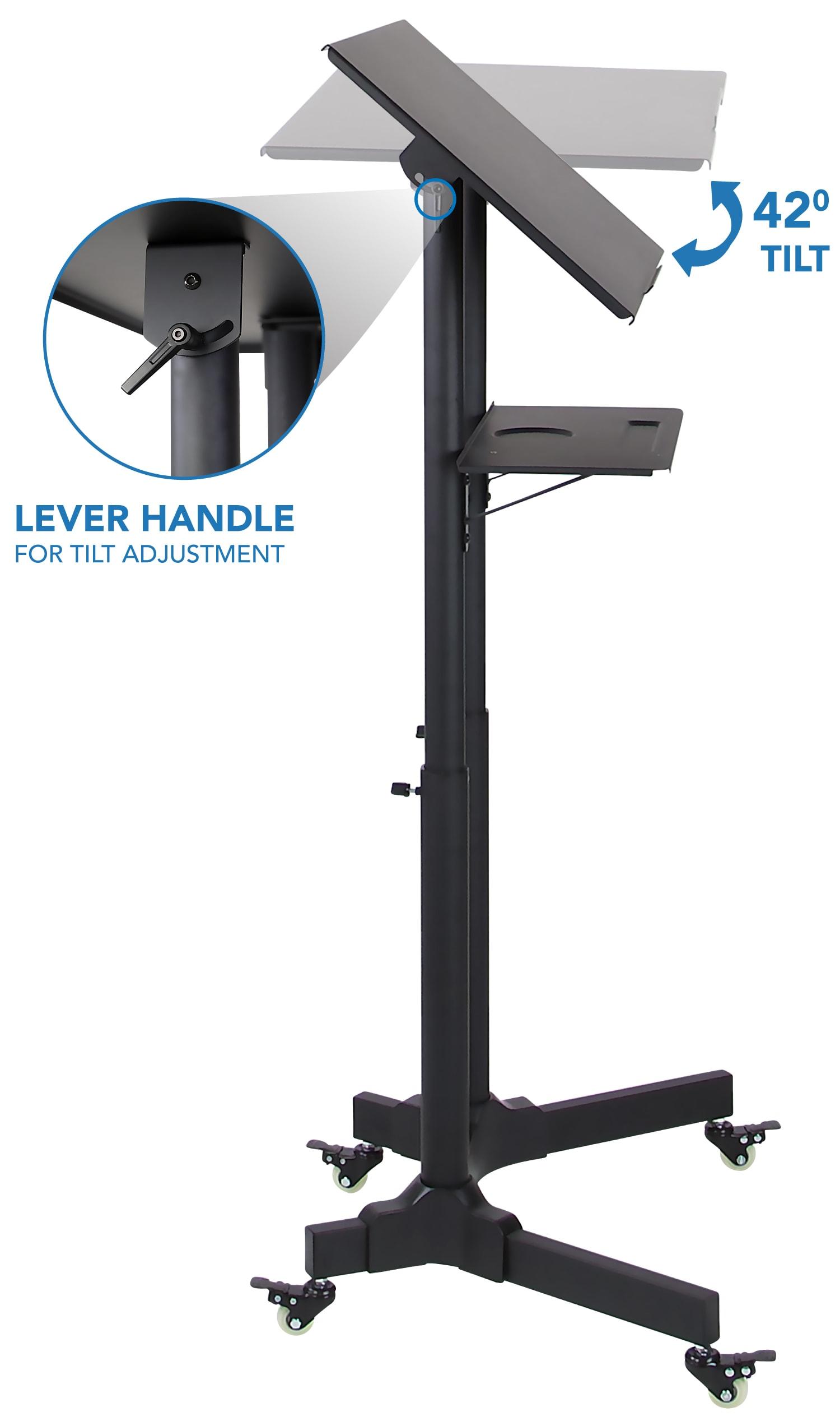 Mount-It! Mobile Standing Height Desk, Portable Podium and Rolling Presentation Lectern
