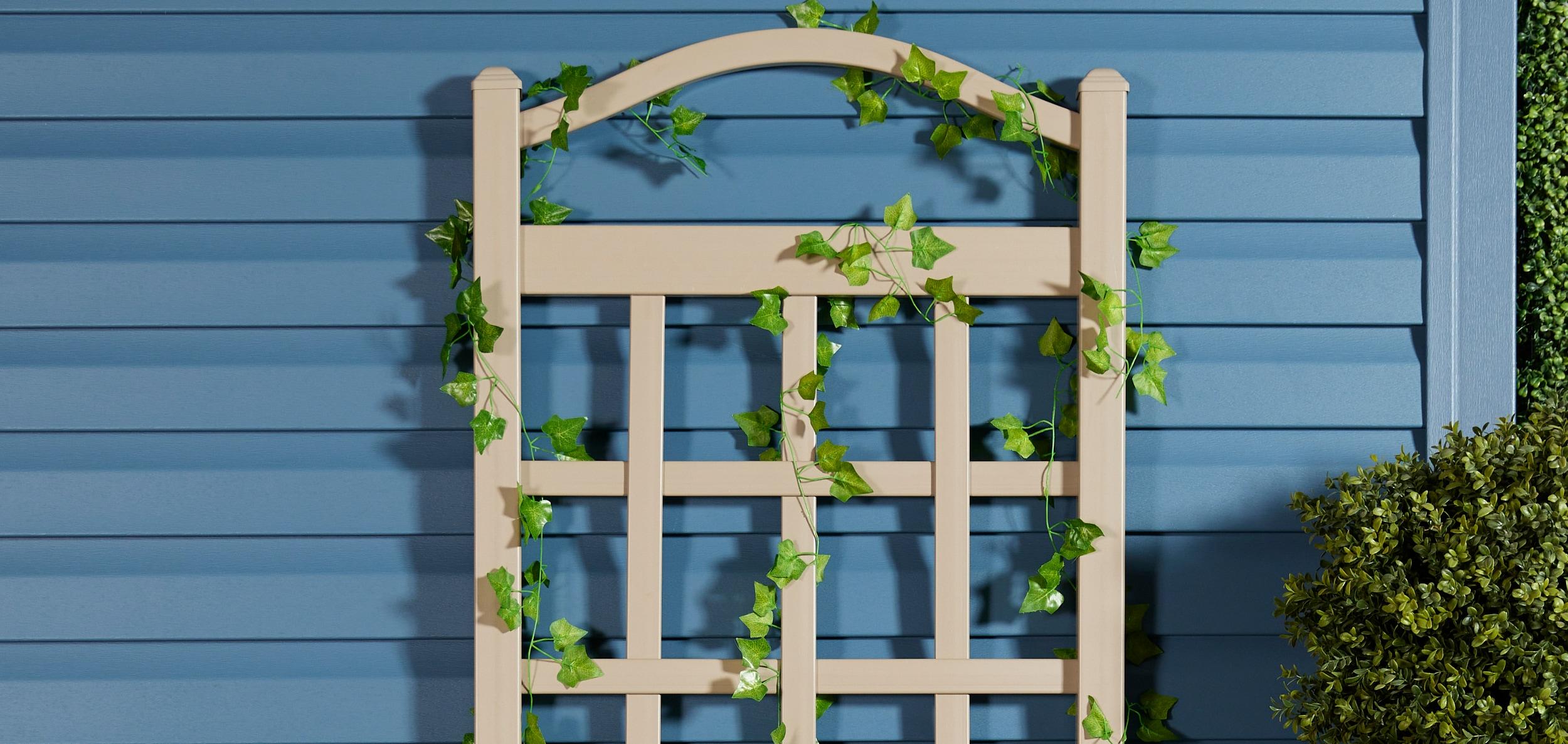 Dura-Trel Cambridge 28 x 75 Inch PVC Vinyl Outdoor Garden Patio Trellis