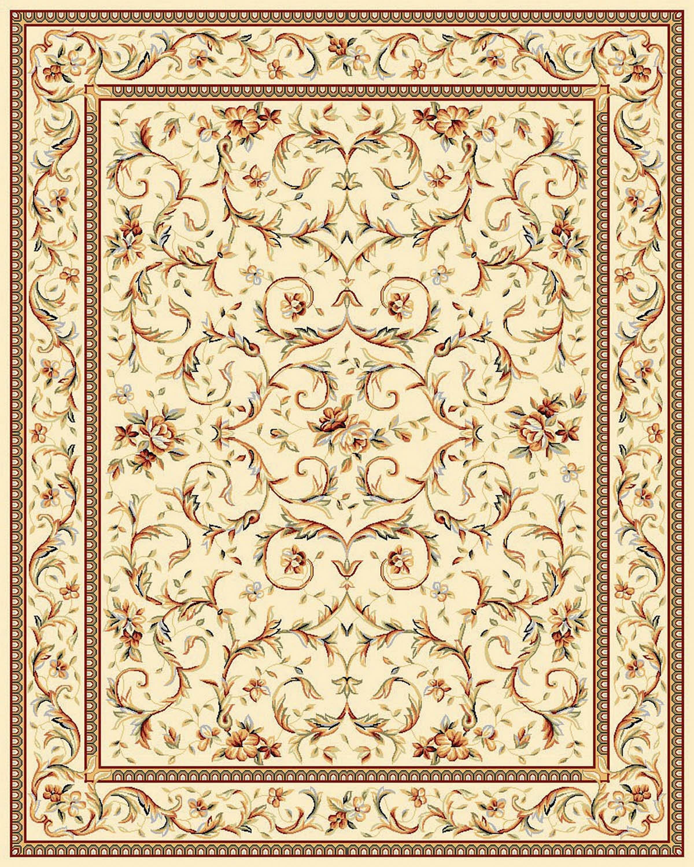 SAFAVIEH Lyndhurst Beatrix Floral Bordered Area Rug, Ivory, 9' x 12'