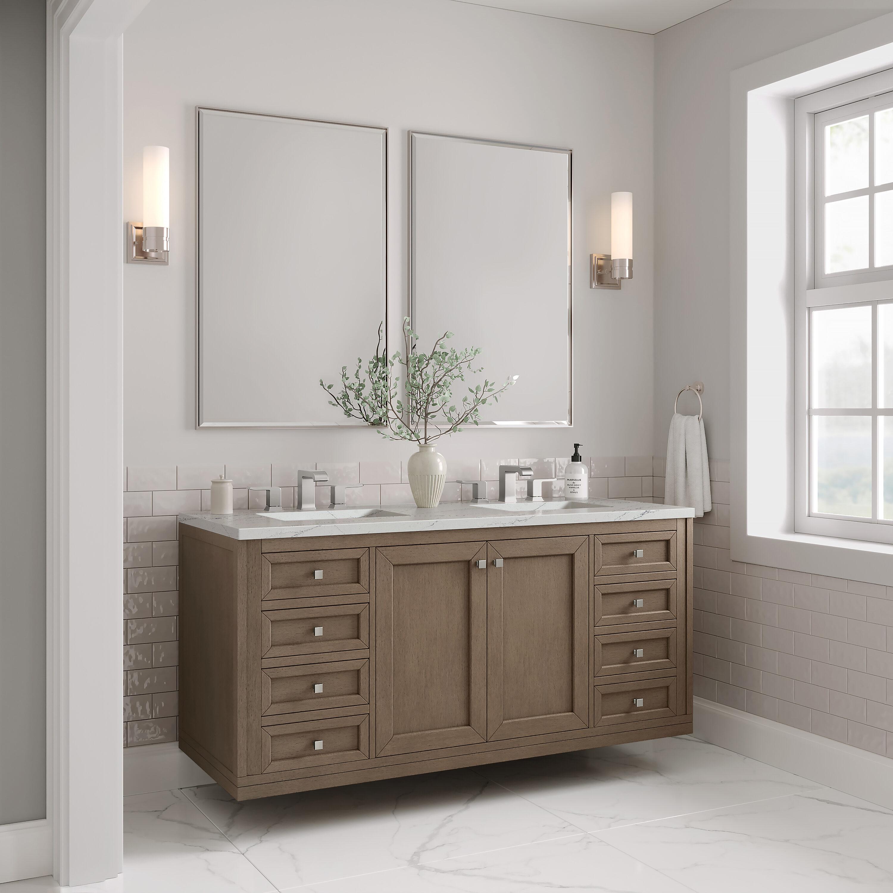 Chicago 60" Double Bathroom Vanity Set