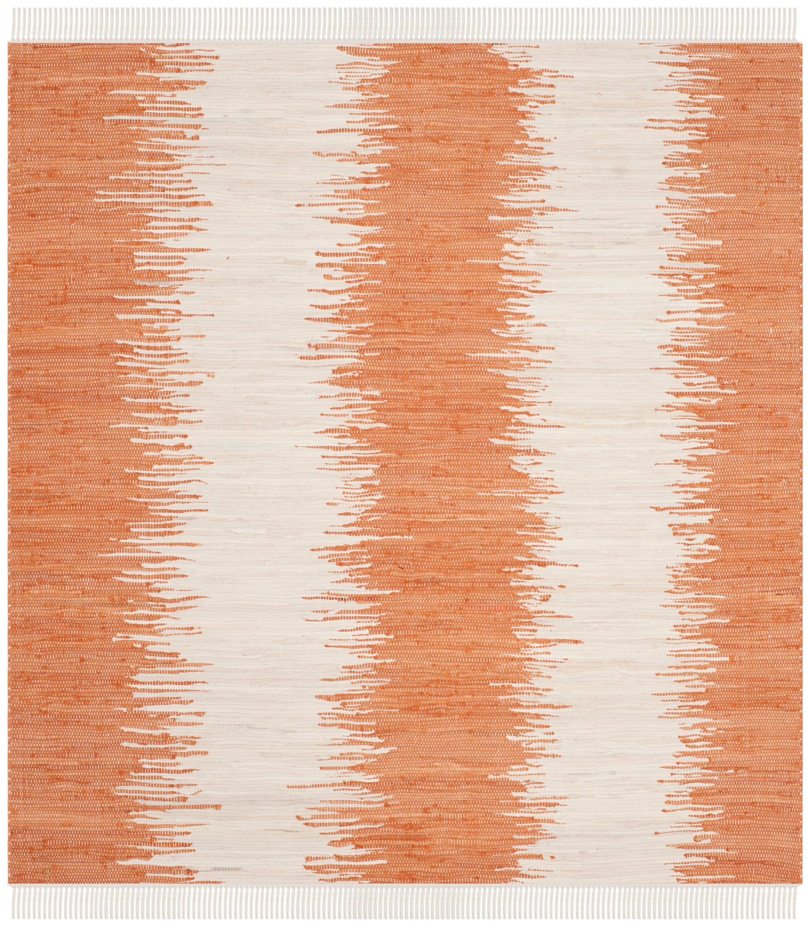 Montauk MTK751 Hand Woven Indoor Area Rug - Orange - 6'x6' - Safavieh