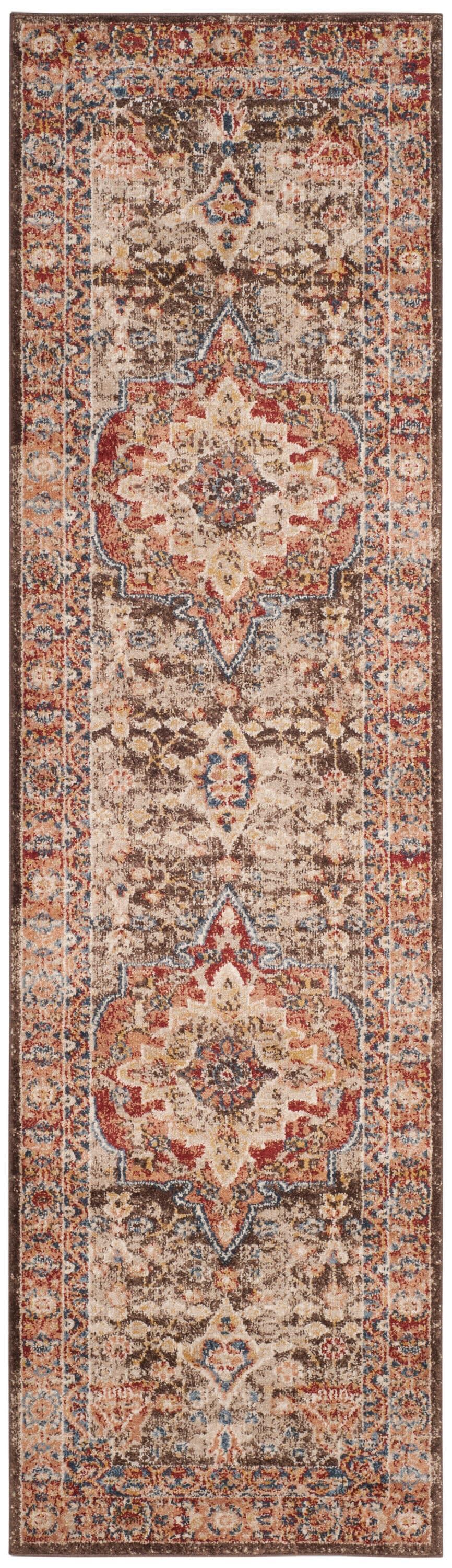 Bijar BIJ652 Power Loomed Indoor Runner Rug - Brown/Rust - 2'3"x6' - Safavieh