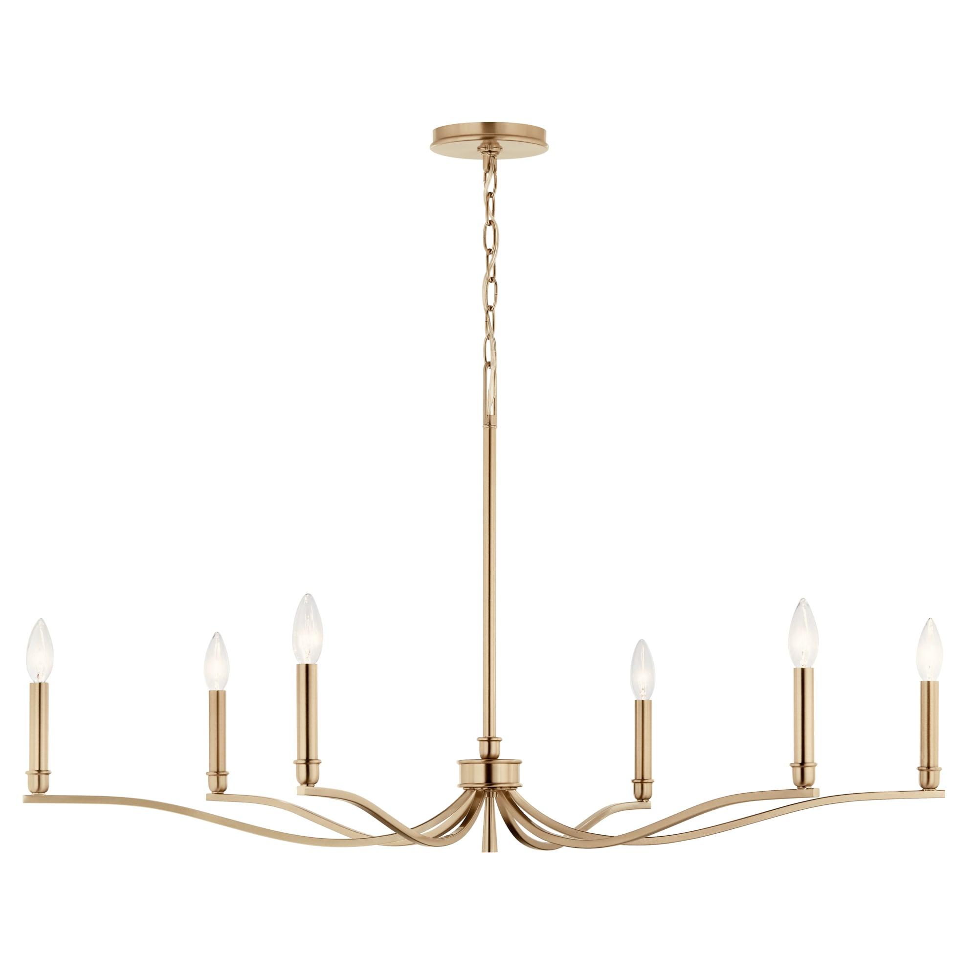 Kichler 52696 Malene 6 Light 42" Wide Taper Candle Style Chandelier - Bronze