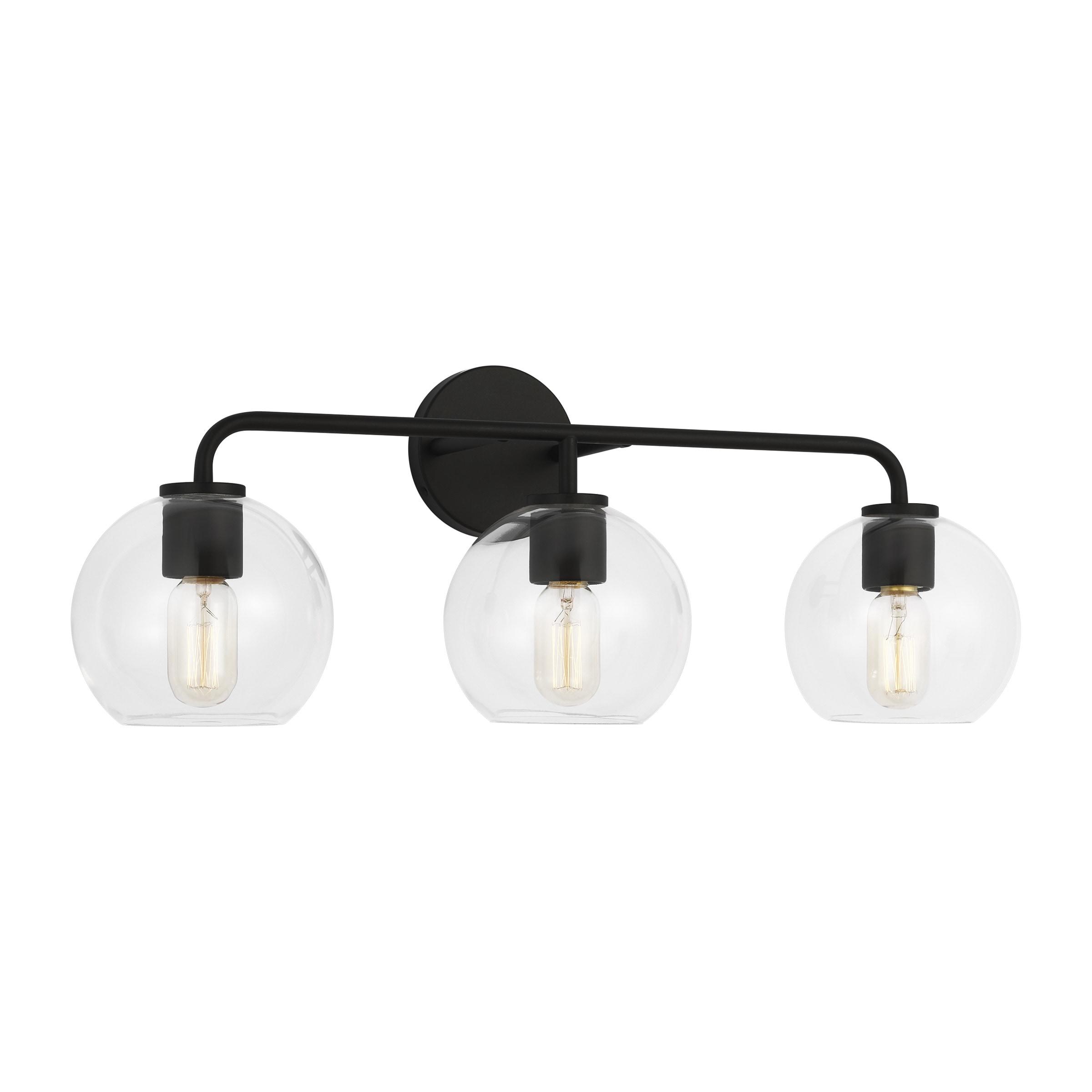 Orley Vintage Industrial 3-Light Midnight Black Bath Vanity