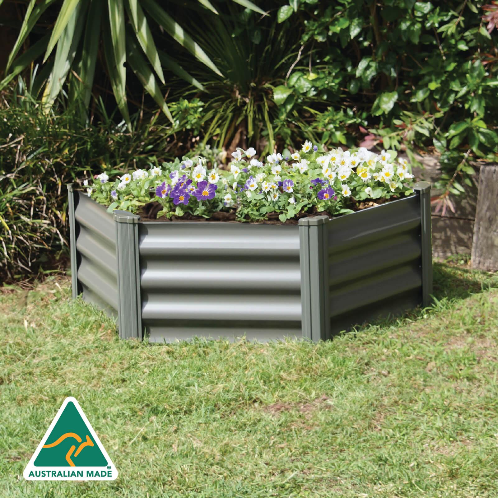 The Organic Garden Co Hakea 3.28' x 3.28' Metal Hex Garden Bed